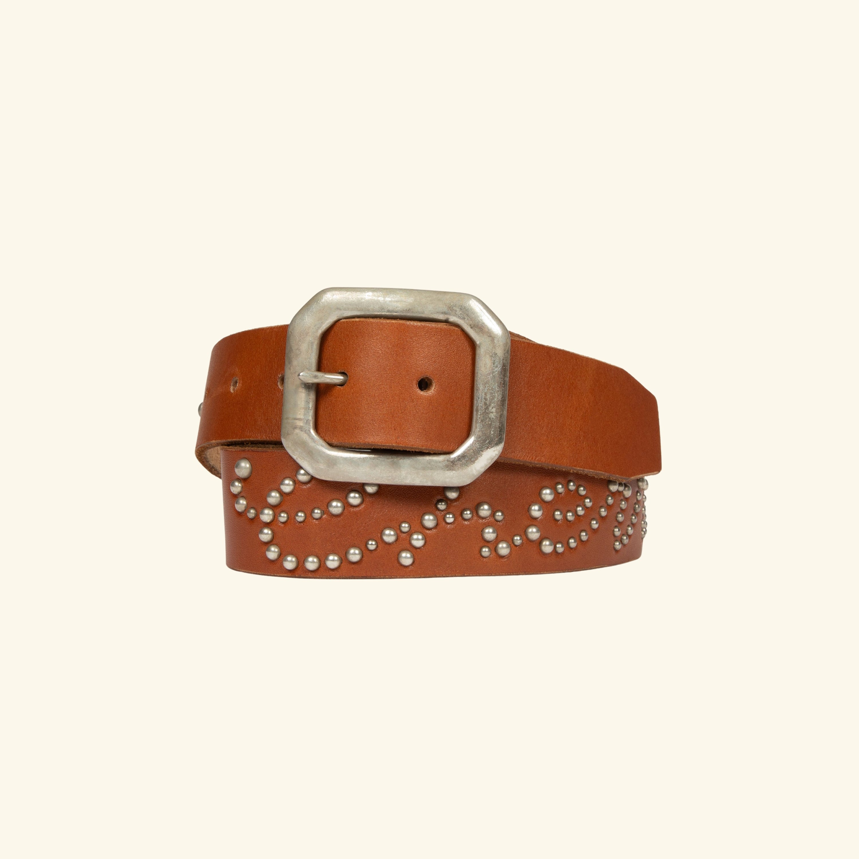 Cherry Studded Leather Belt
