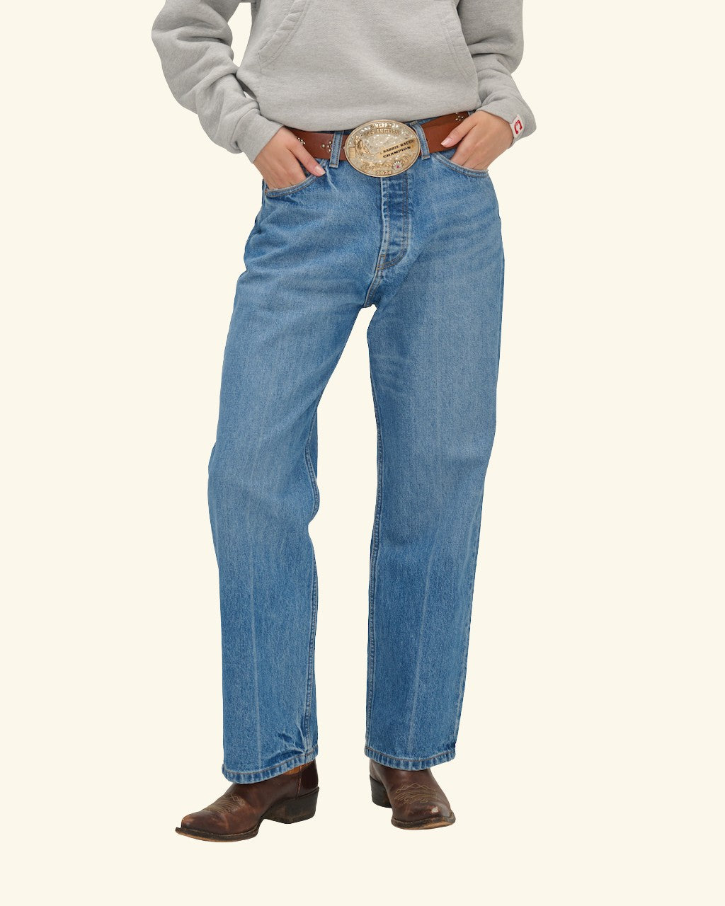 Wide Medium Cowboy Wash Jeans