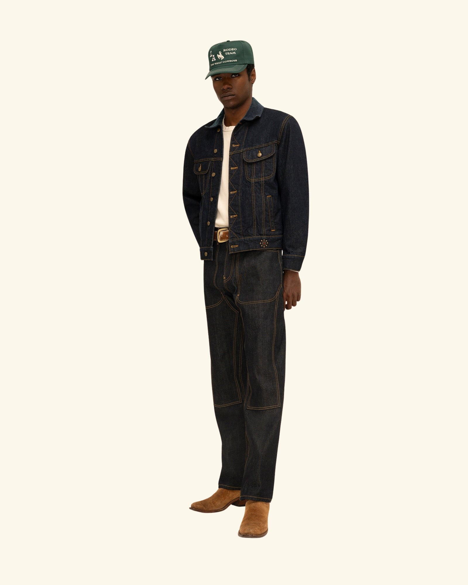 Studded Denim Trucker Jacket – CHERRY LA