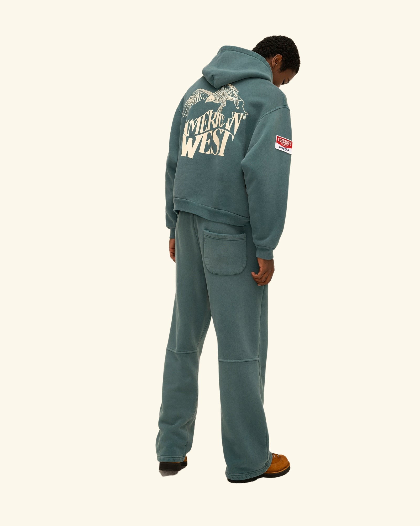 Chevron Patch Parachute Sweatpants