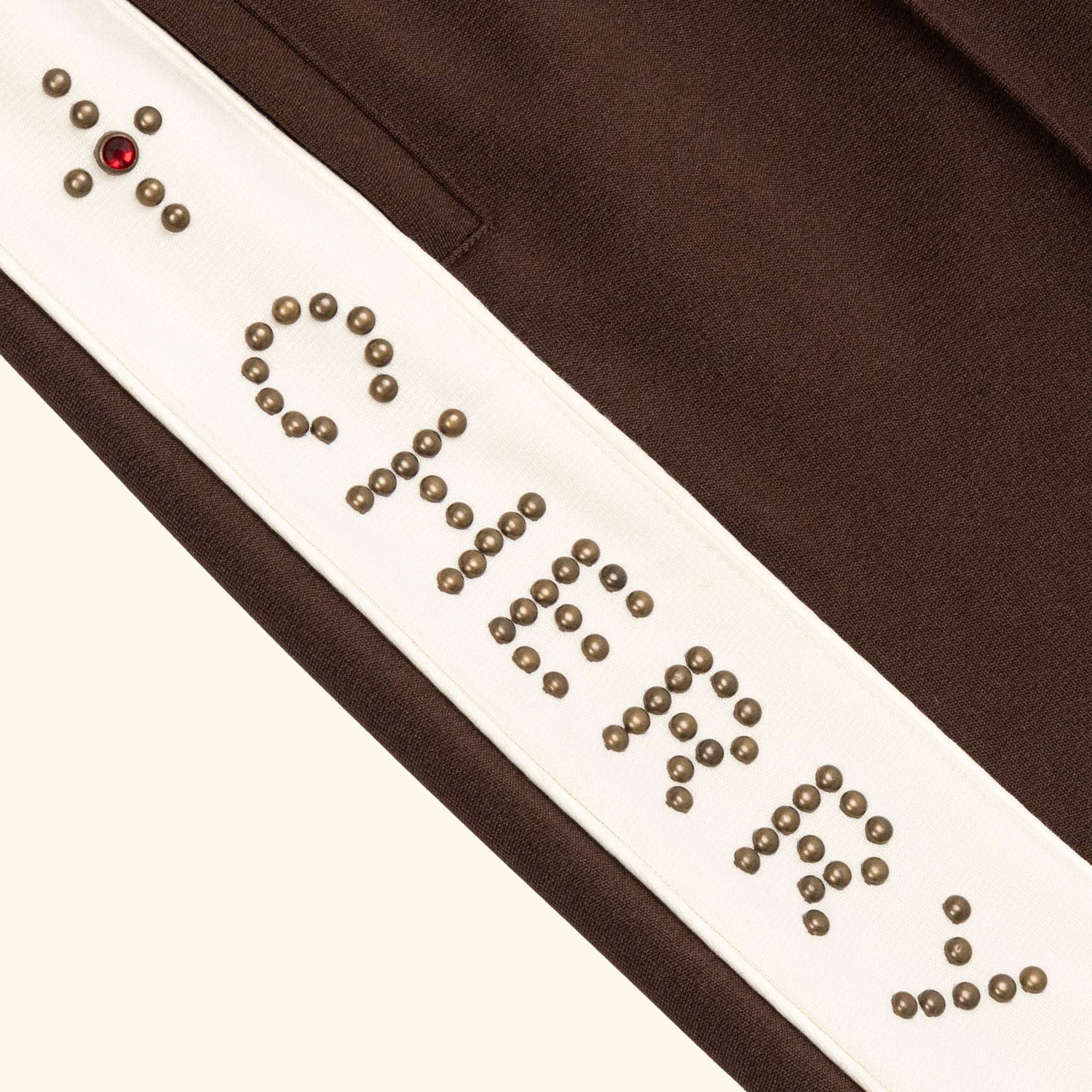 Studded Track Pants (Brown)