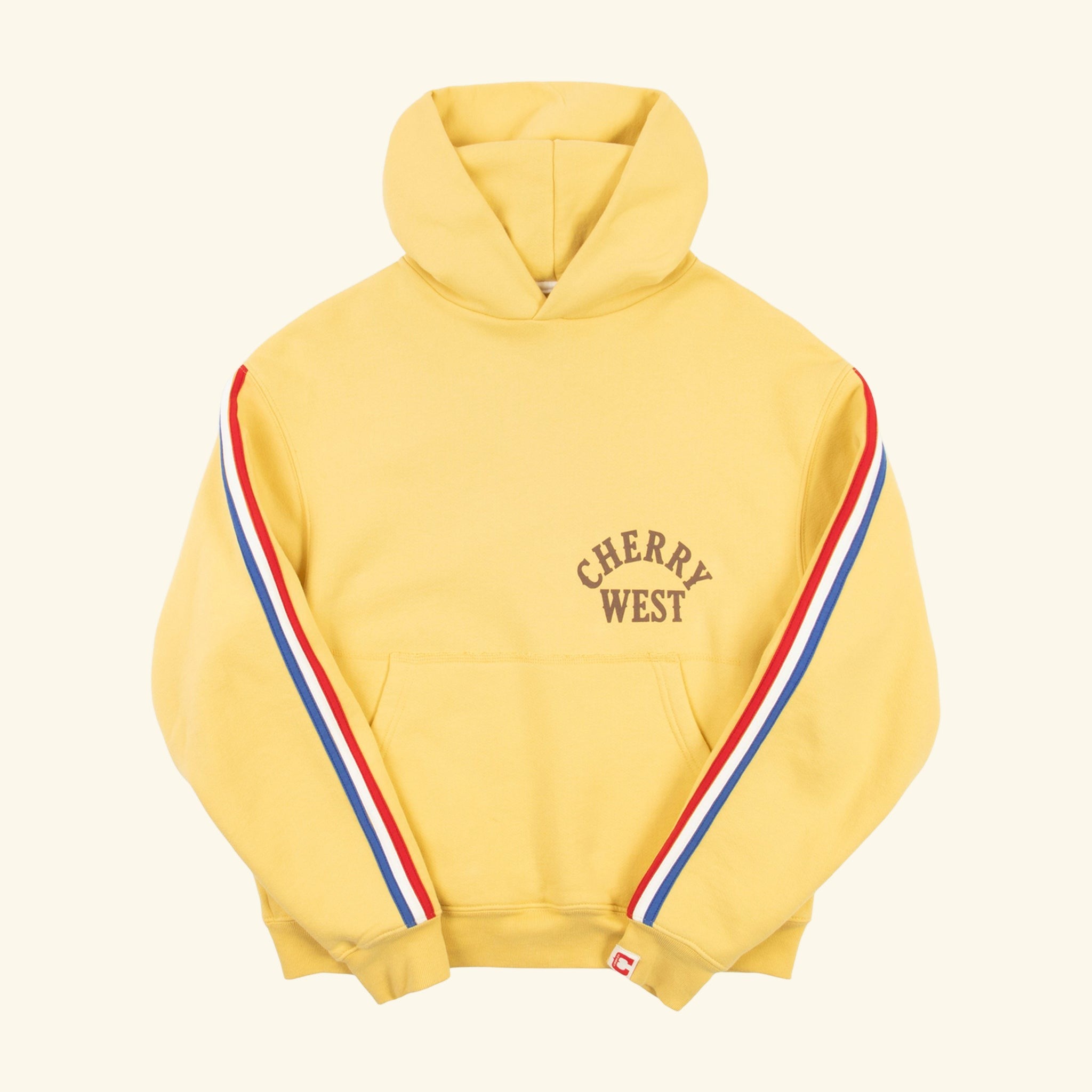 Striped Applique Hoodie (Butter)