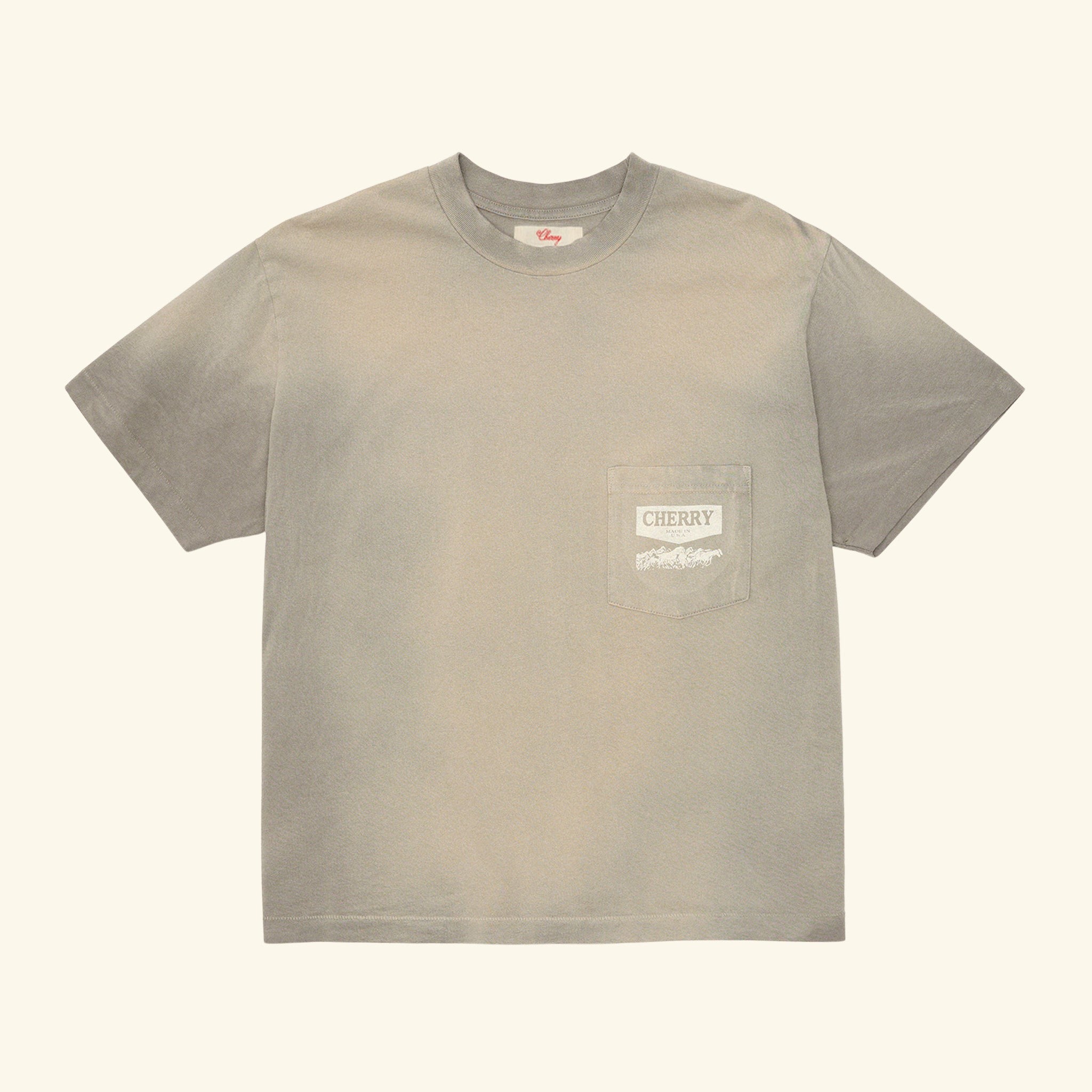 Western Chevron Boxy Pocket Tee (Smoke)