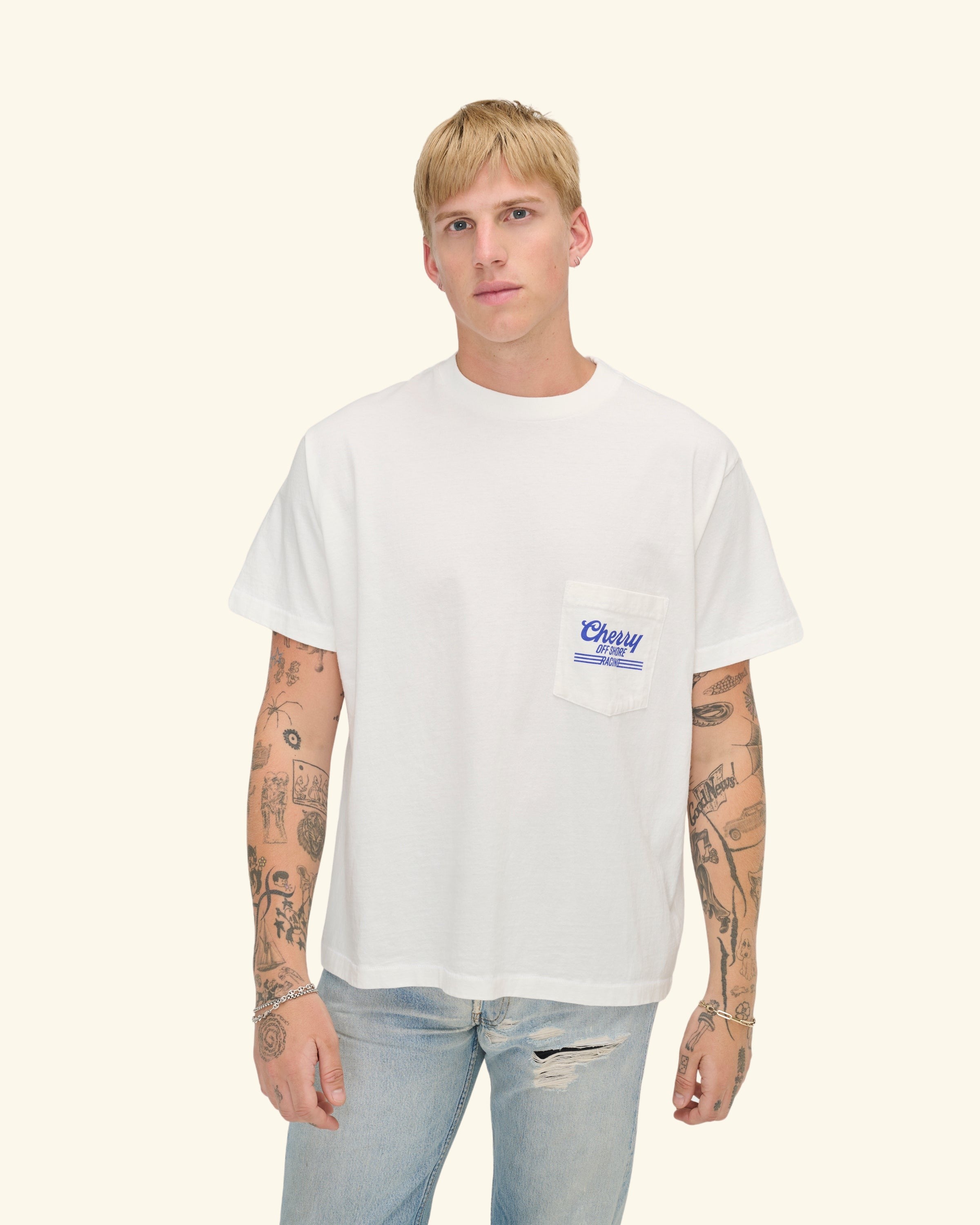 Offshore Boxy Pocket T-Shirt (Vintage White)