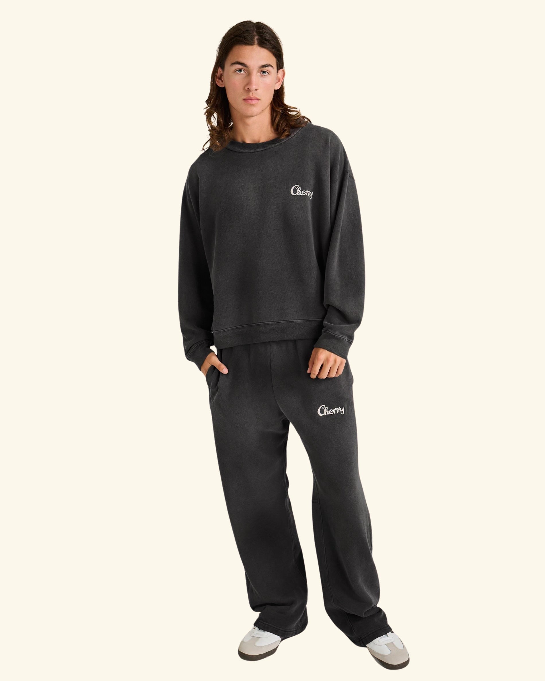 Chainstitch Logo Crewneck (Vintage Black)