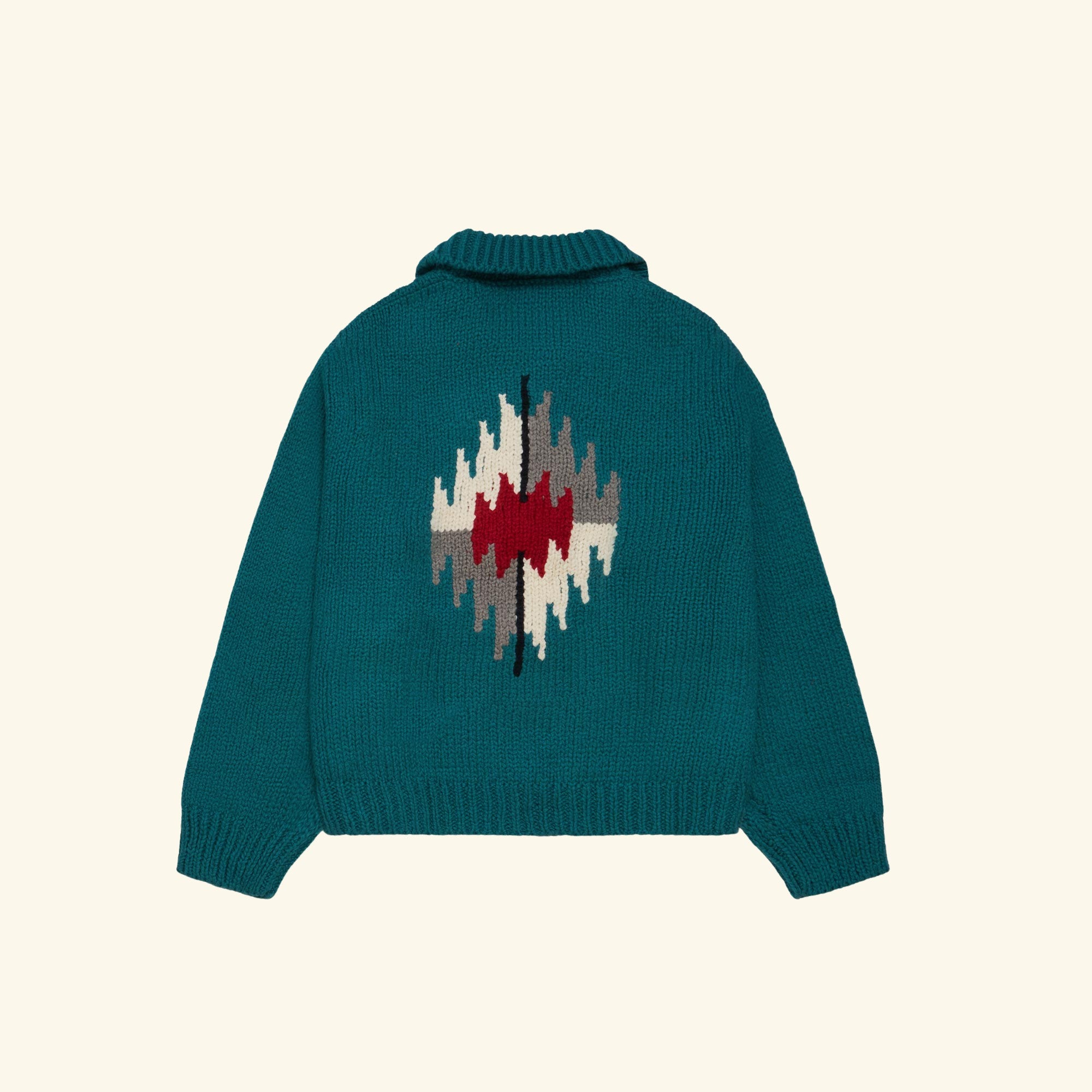 トップス TUITACI NAVAJO VELVET NAJA SHIRTS GREEN2 Navajo Knit Zip Jacket (Emerald) – CHERRY LA