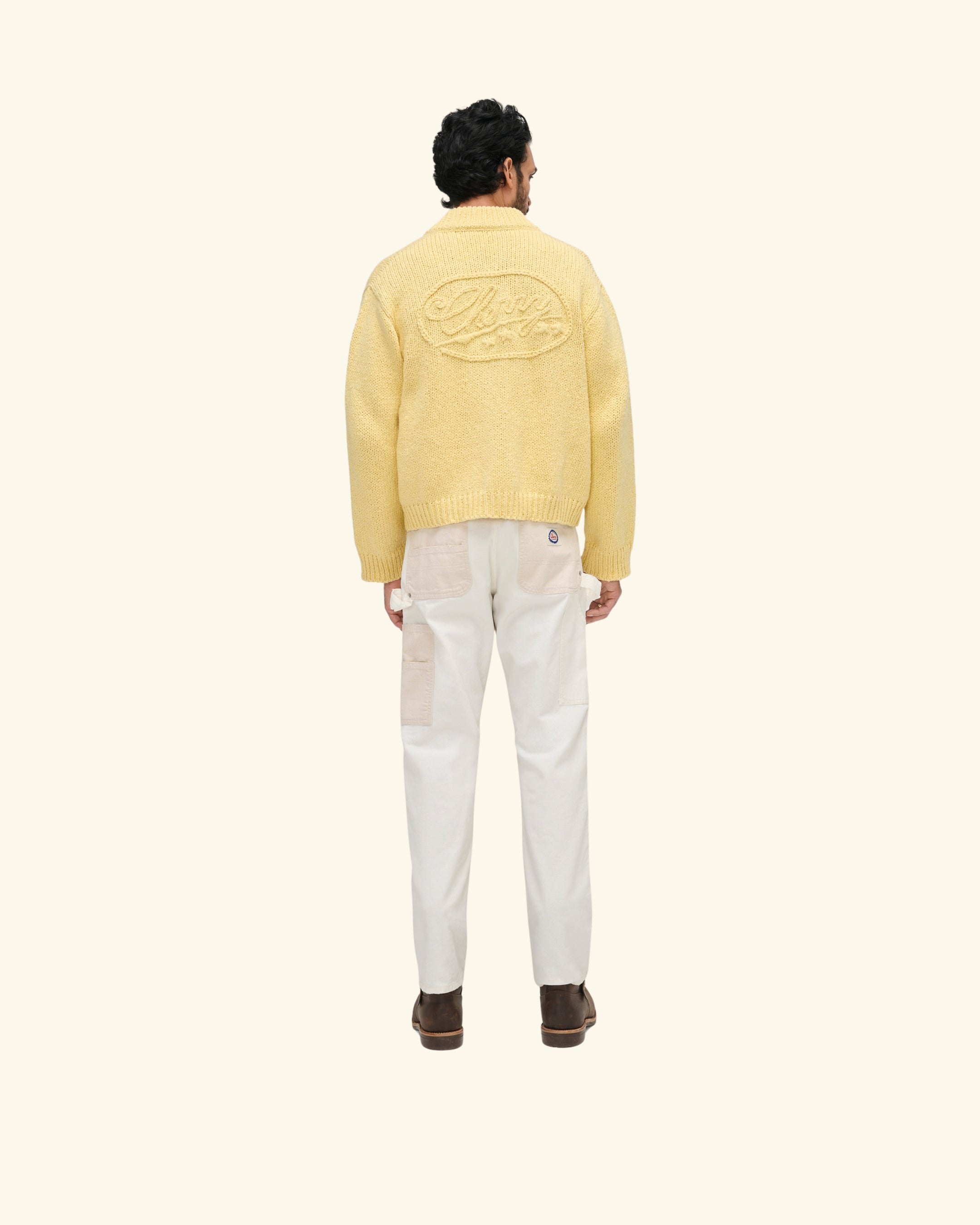 Cotton Knit Zip Jacket (Butter)