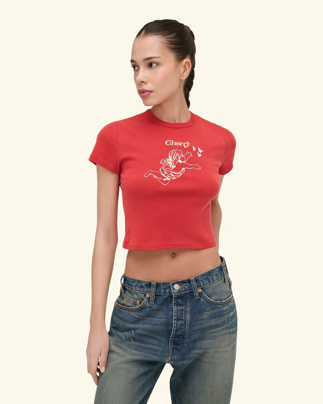 Cherry x GDC Angel Baby Tee (Red)