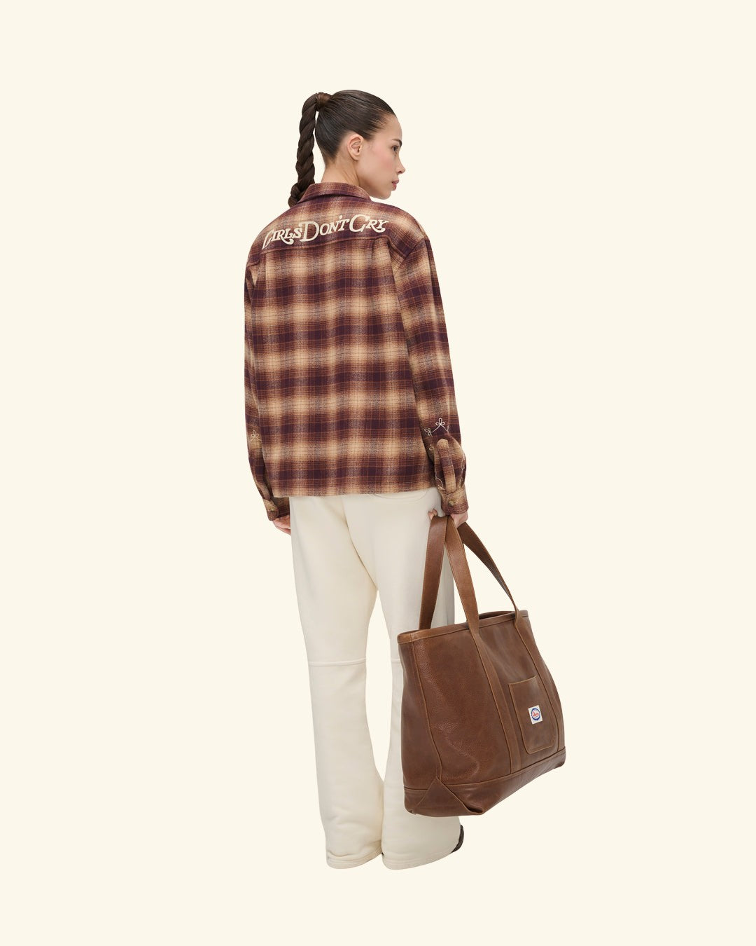 Cherry x GDC Western Flannel Shirt (Brown)