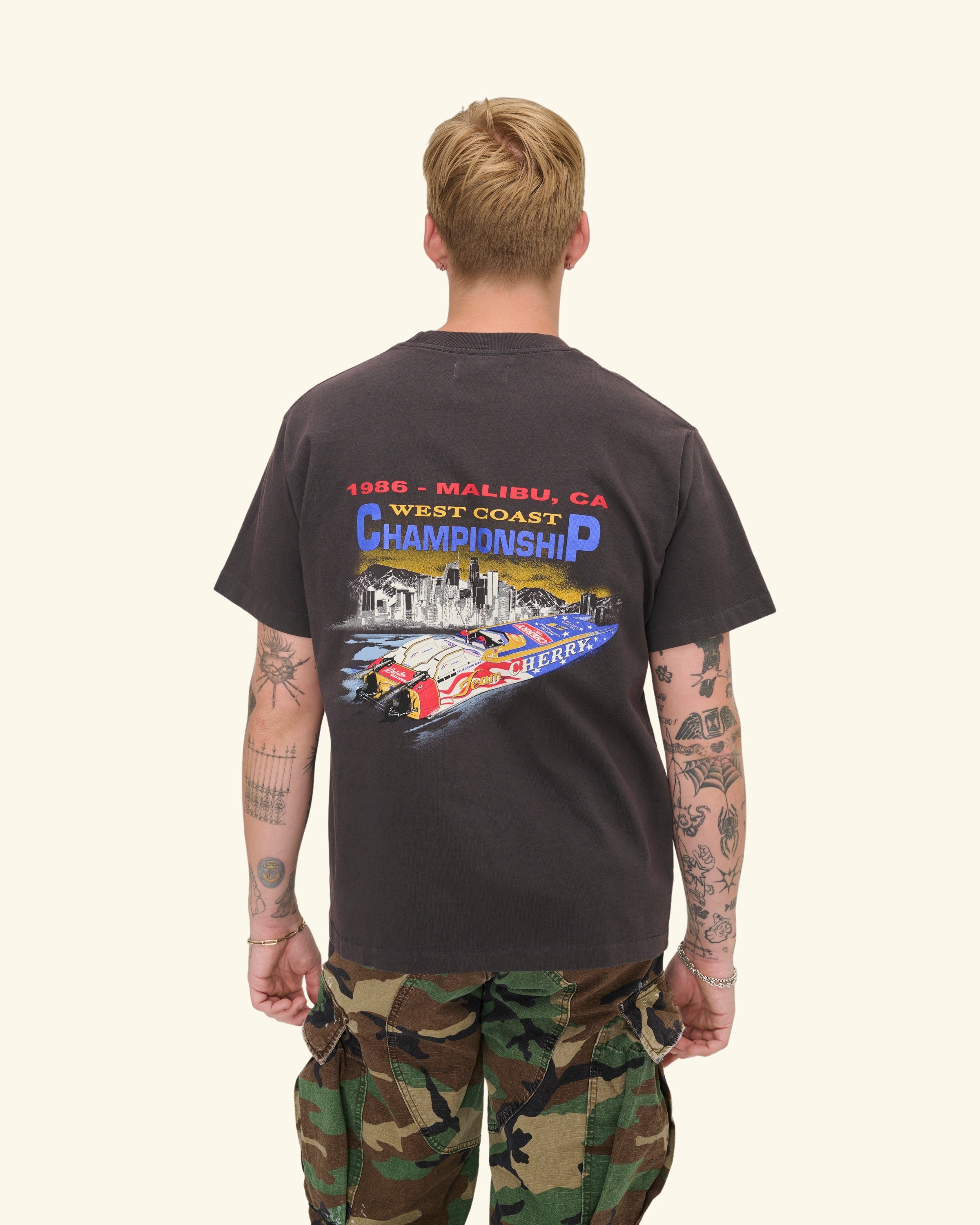 Offshore Boxy Pocket T-Shirt (Vintage Black) – CHERRY LA