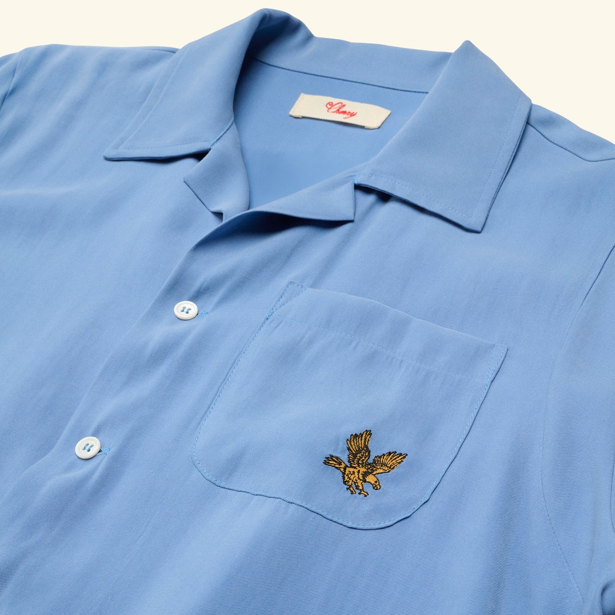 Tencel Bowling Shirt (Steel Blue)