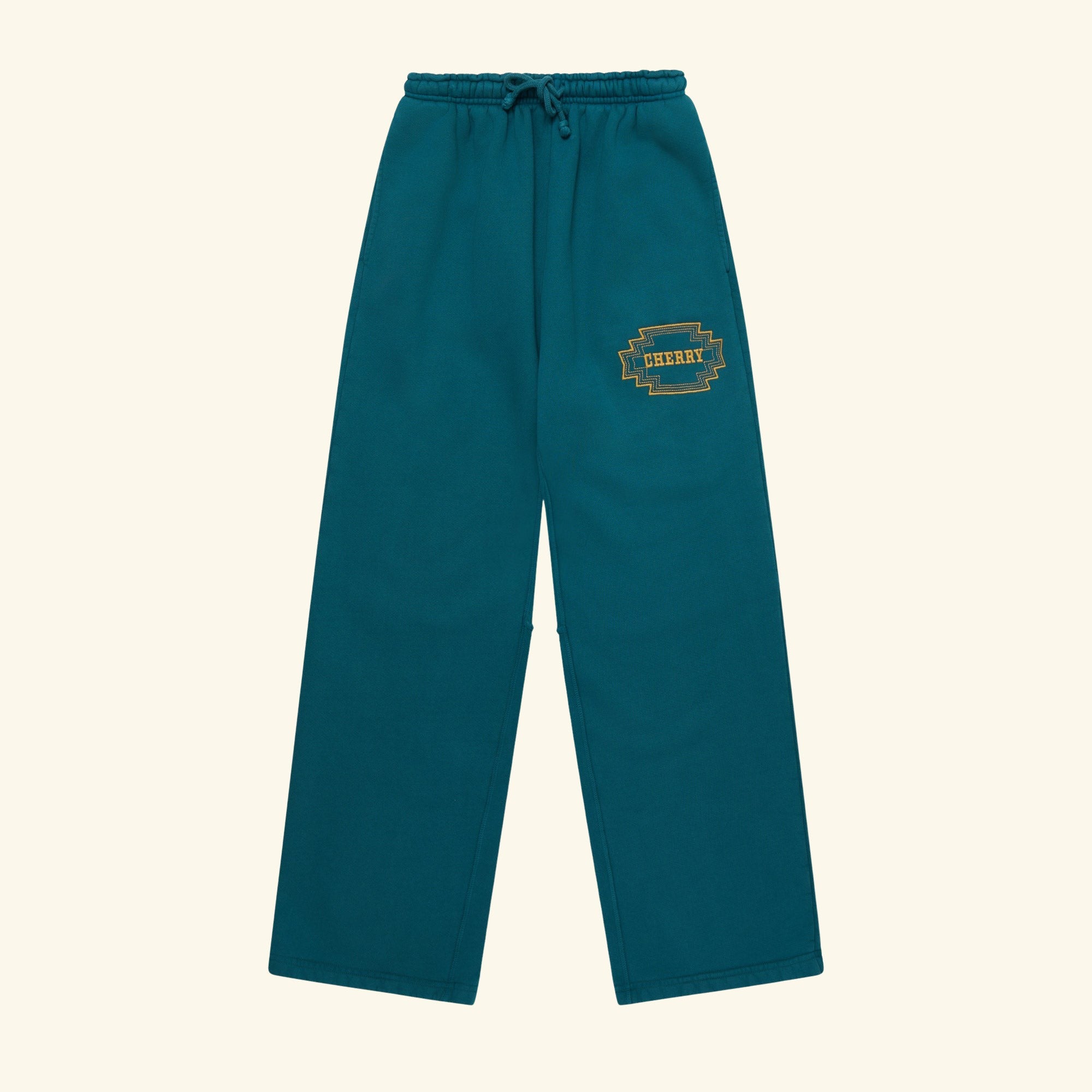 Embroidered Navajo Parachute Sweatpants (Emerald)