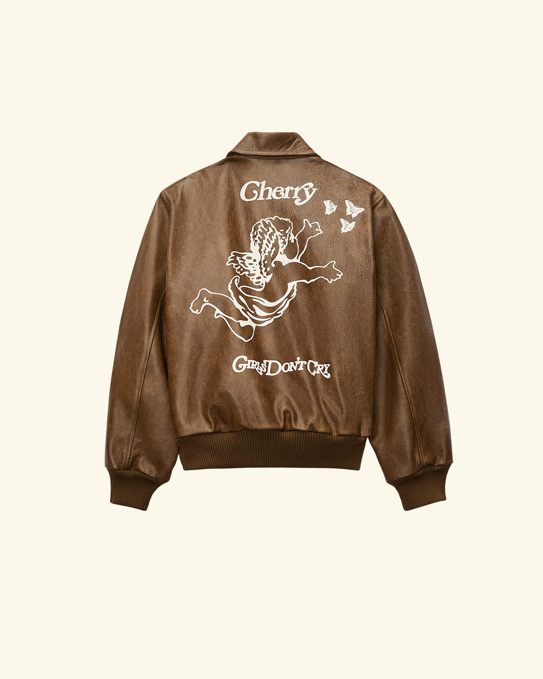 Cherry x GDC Angel Leather Flight Jacket