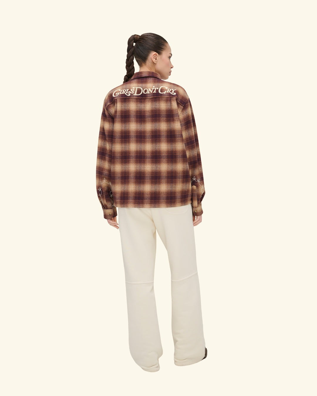 Cherry x GDC Western Flannel Shirt (Brown)