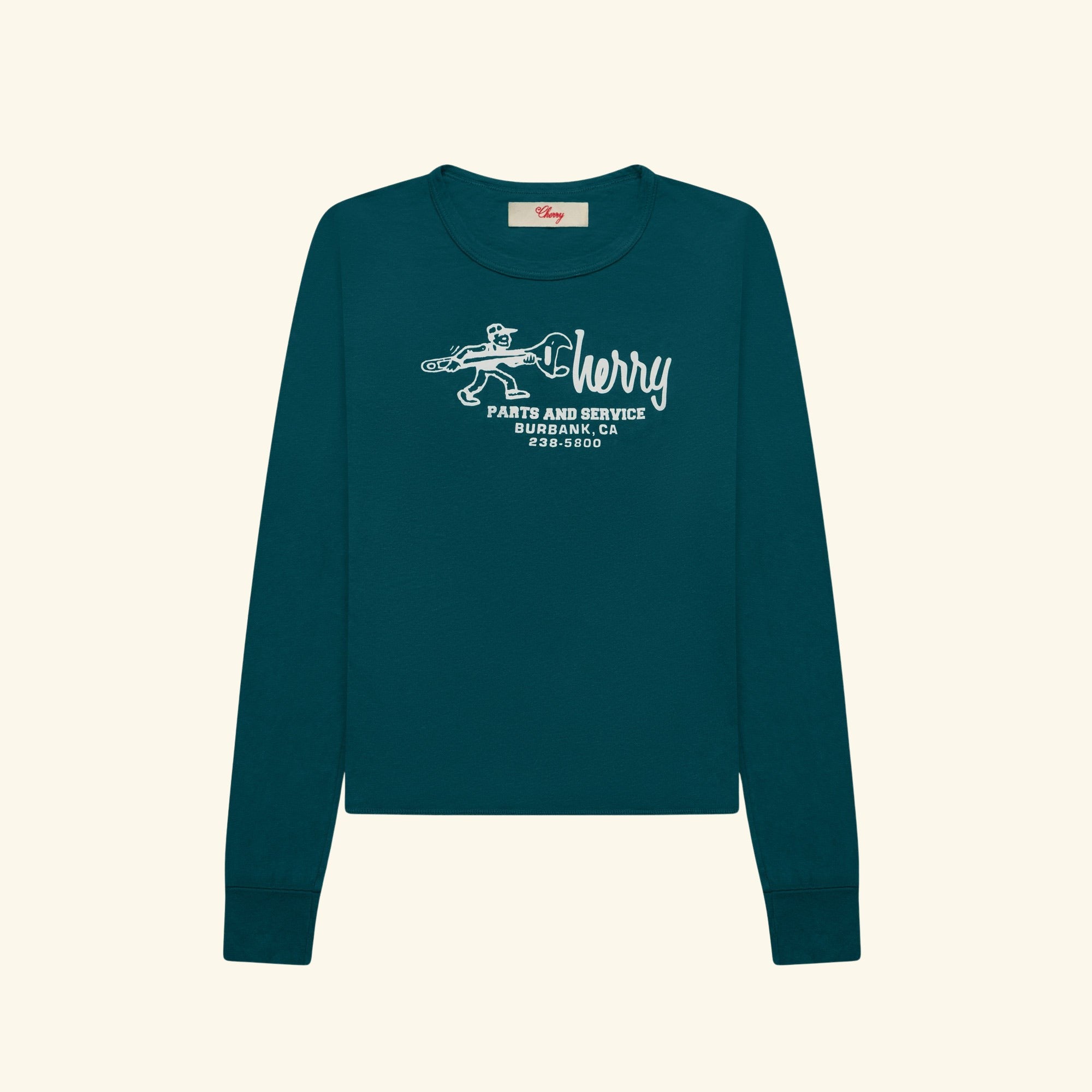 Women's Parts and Service Long Sleeve Tee (Emerald)