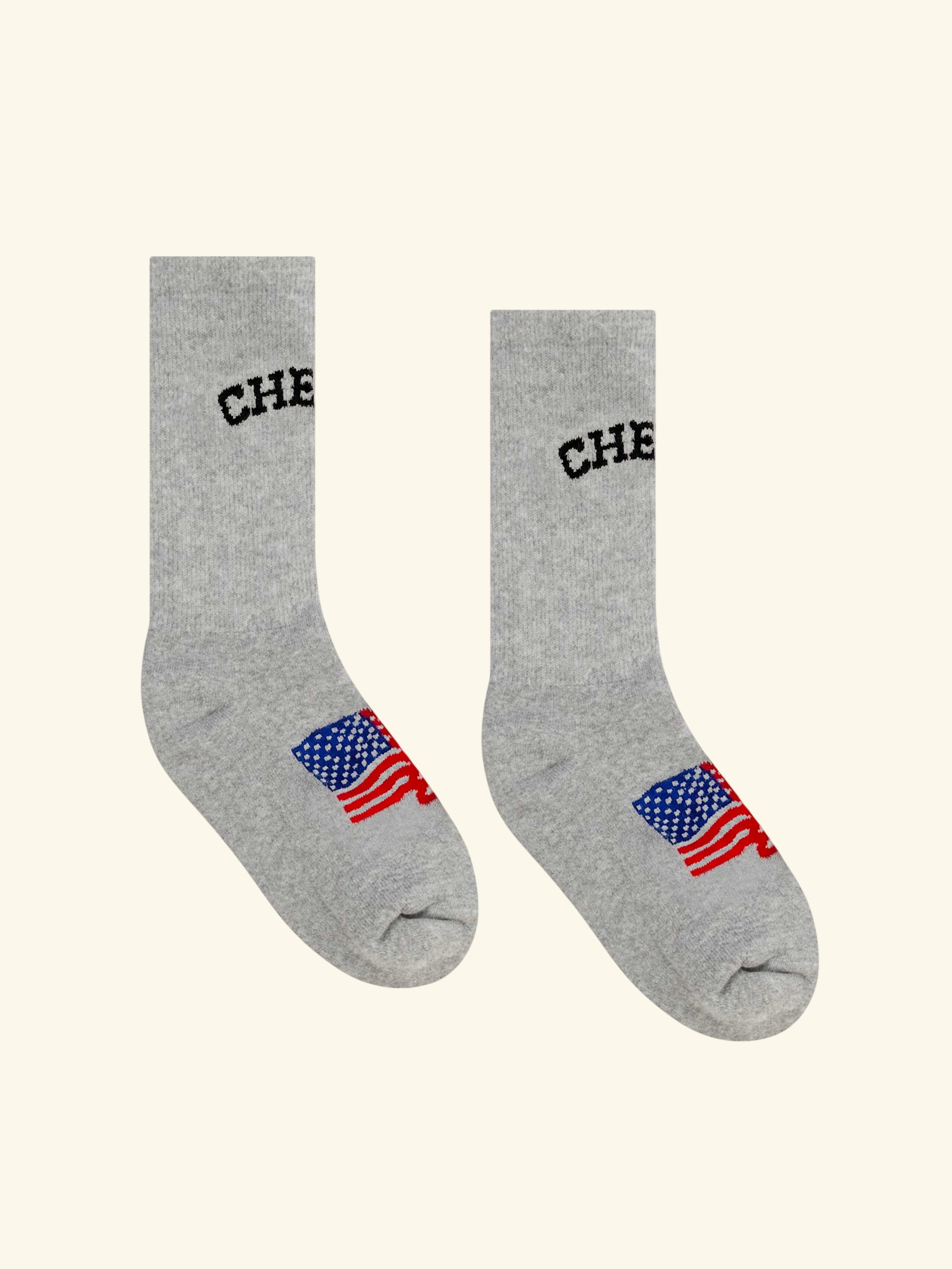 Cherry American Socks (Heather Gray)