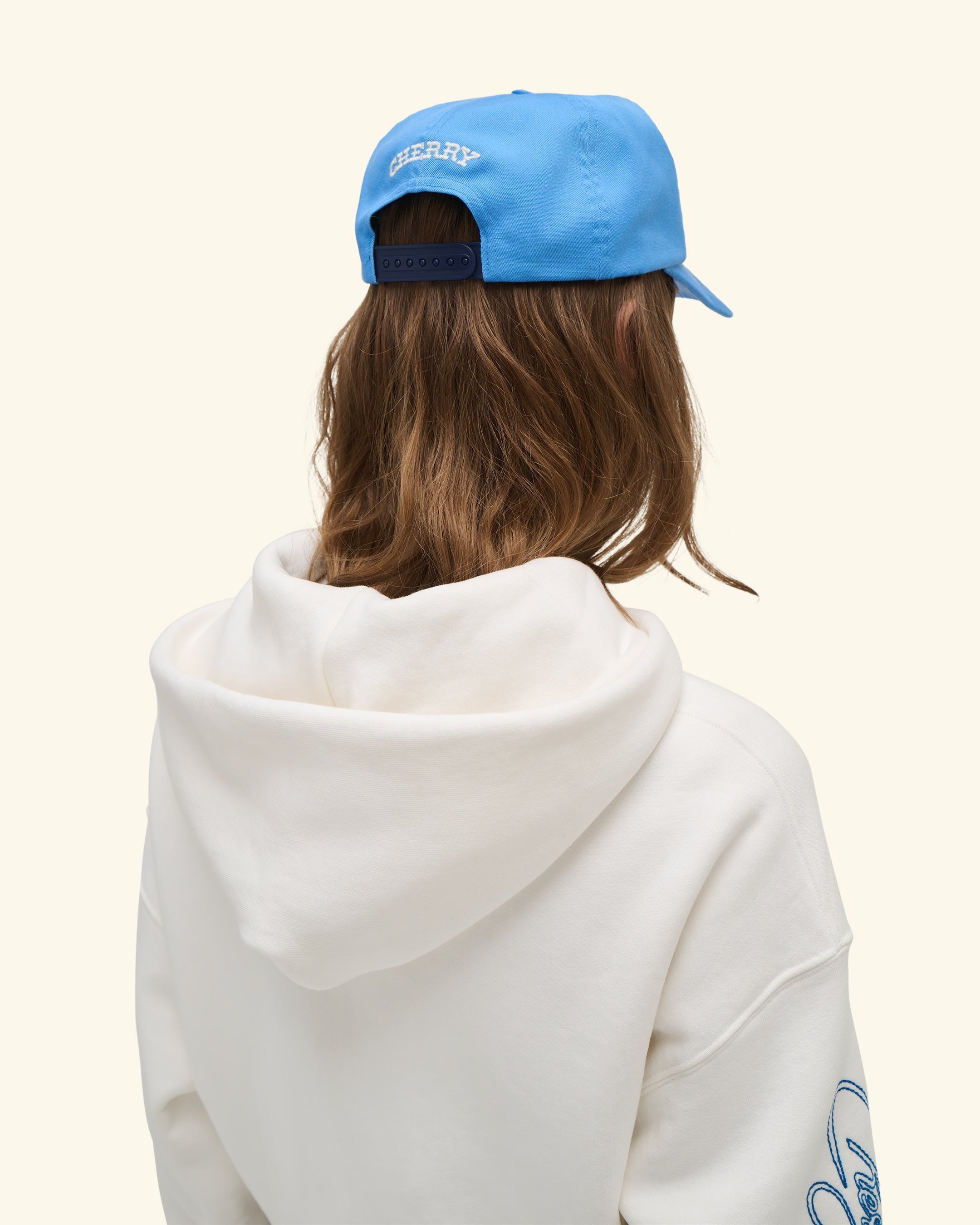 American Star Cropped Zip Hoodie (Vintage White)