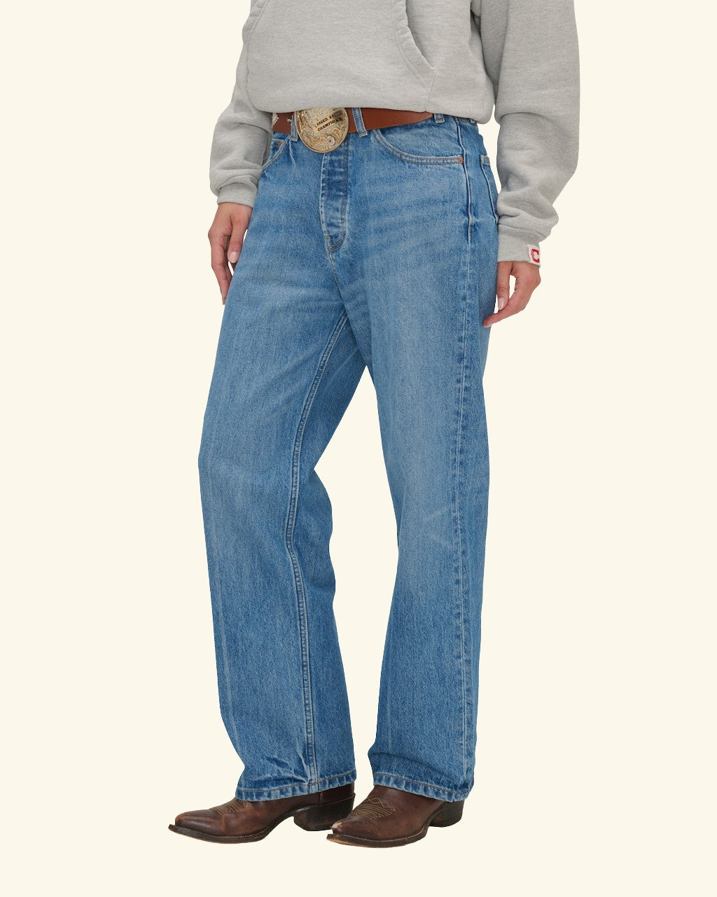 Wide Medium Cowboy Wash Jeans