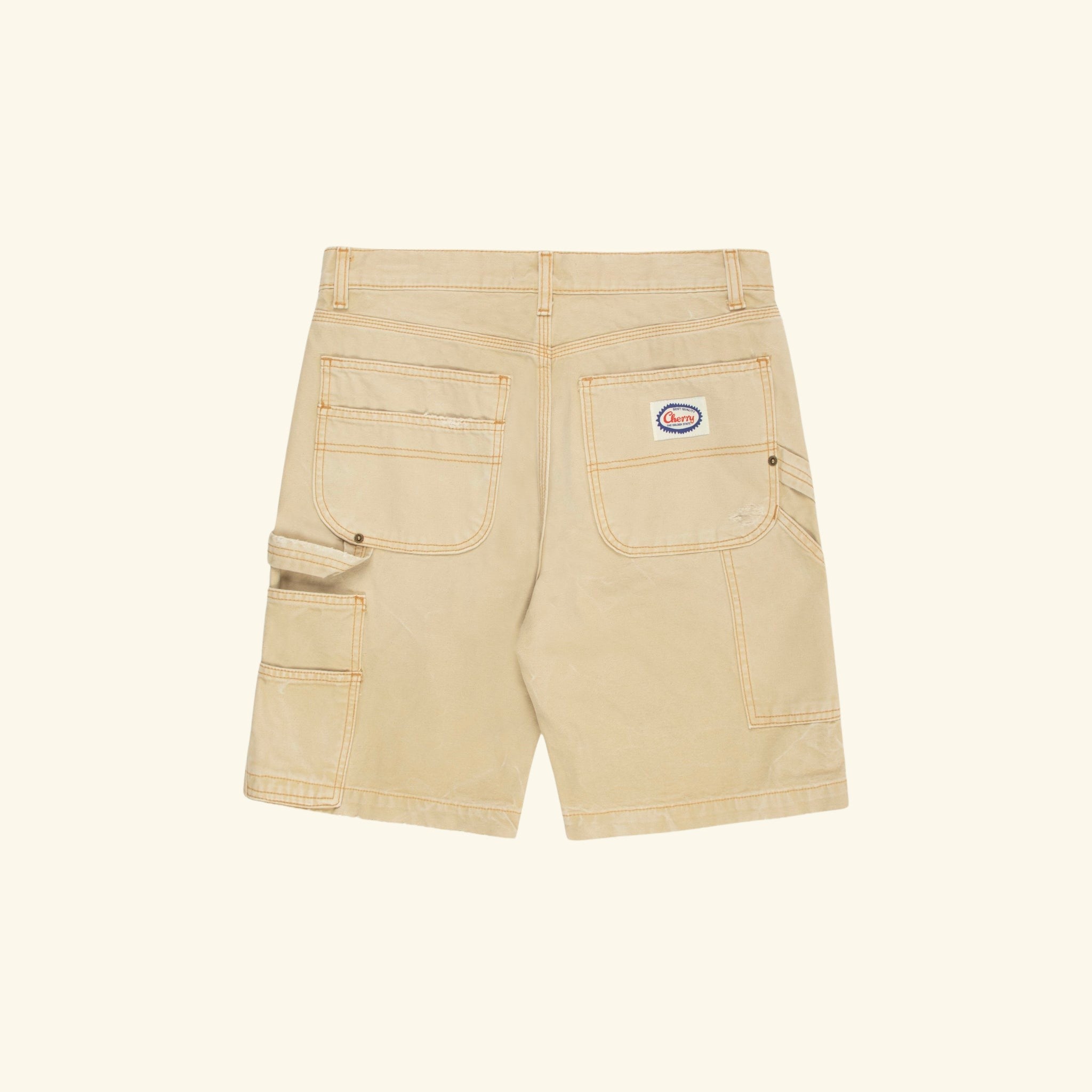 Wide Leg Carpenter Shorts (Sun Faded Beige) – CHERRY LA