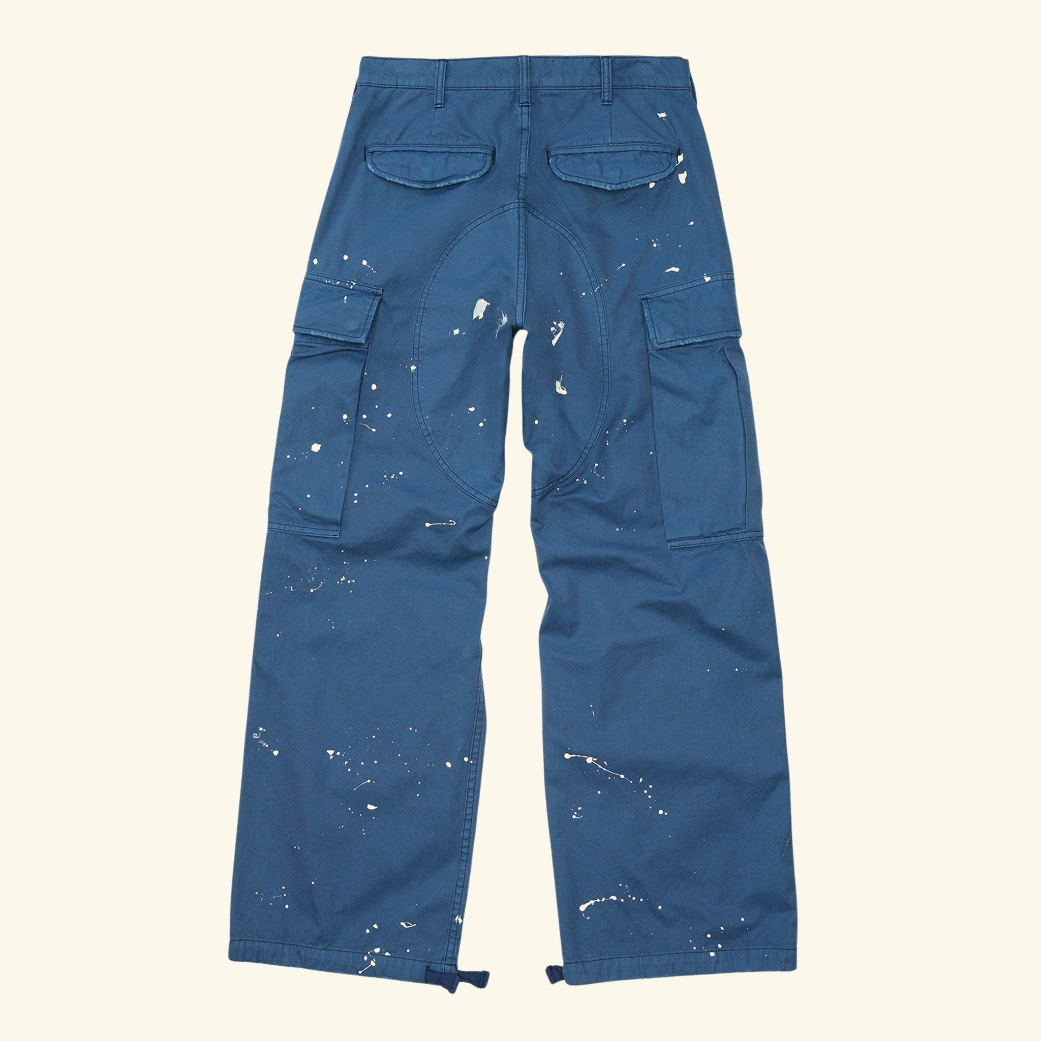 Wide Leg Cargo Pants (Sun Faded Blue)