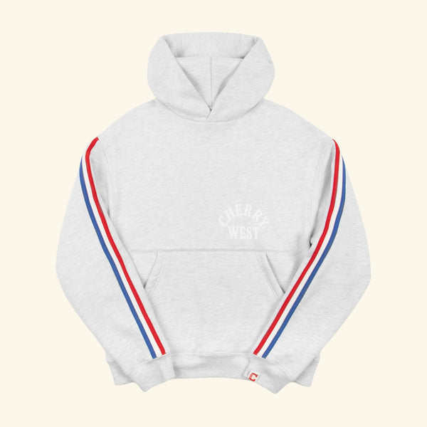 Striped Applique Hoodie (Heather Grey) – CHERRY LA