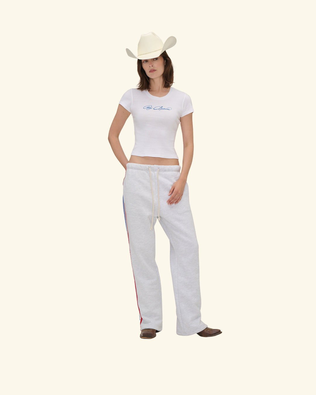 Cherry American Baby Tee (Vintage White)