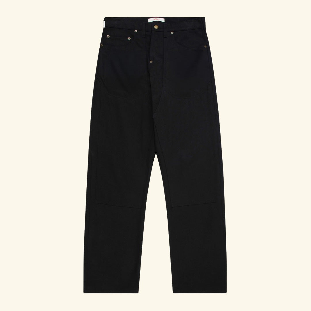 Buckle Back Denim Double Knees