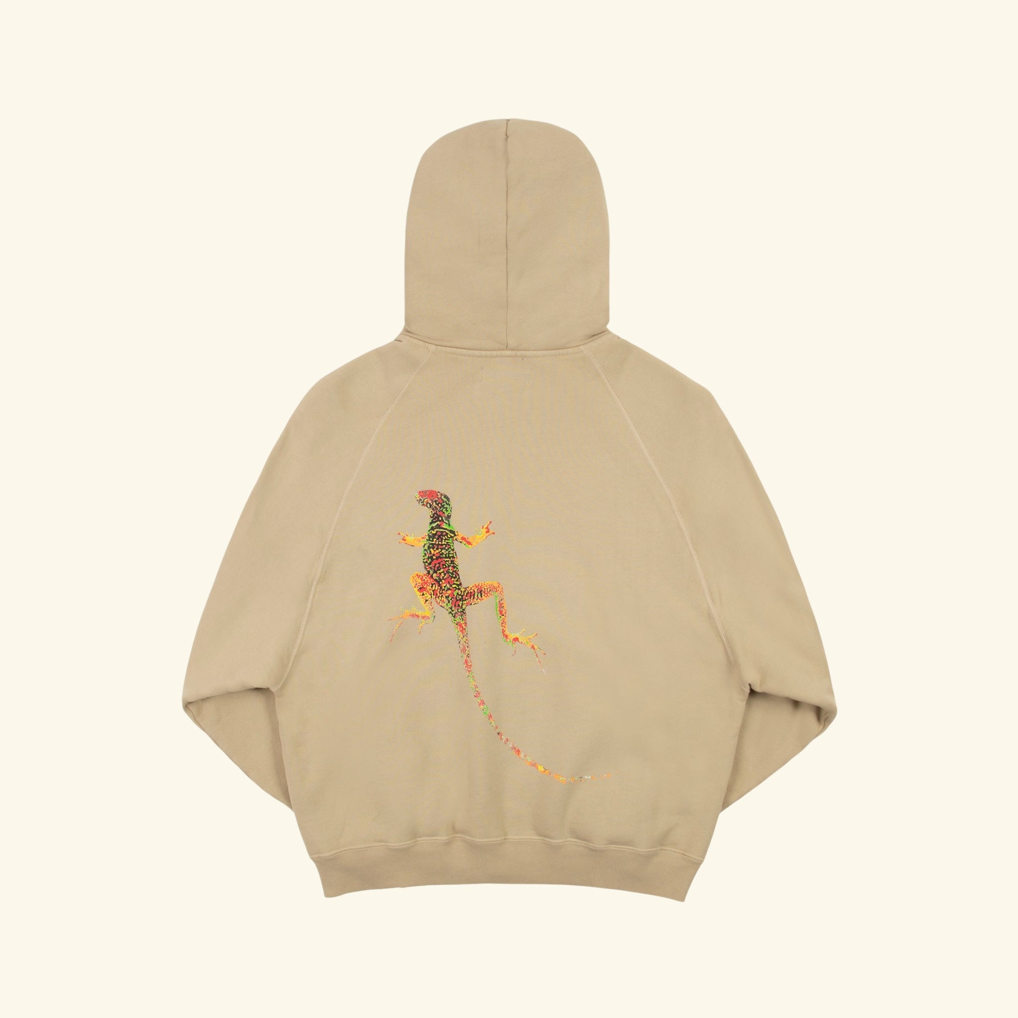 Desert Gecko Zip Up Hoodie (Sand)