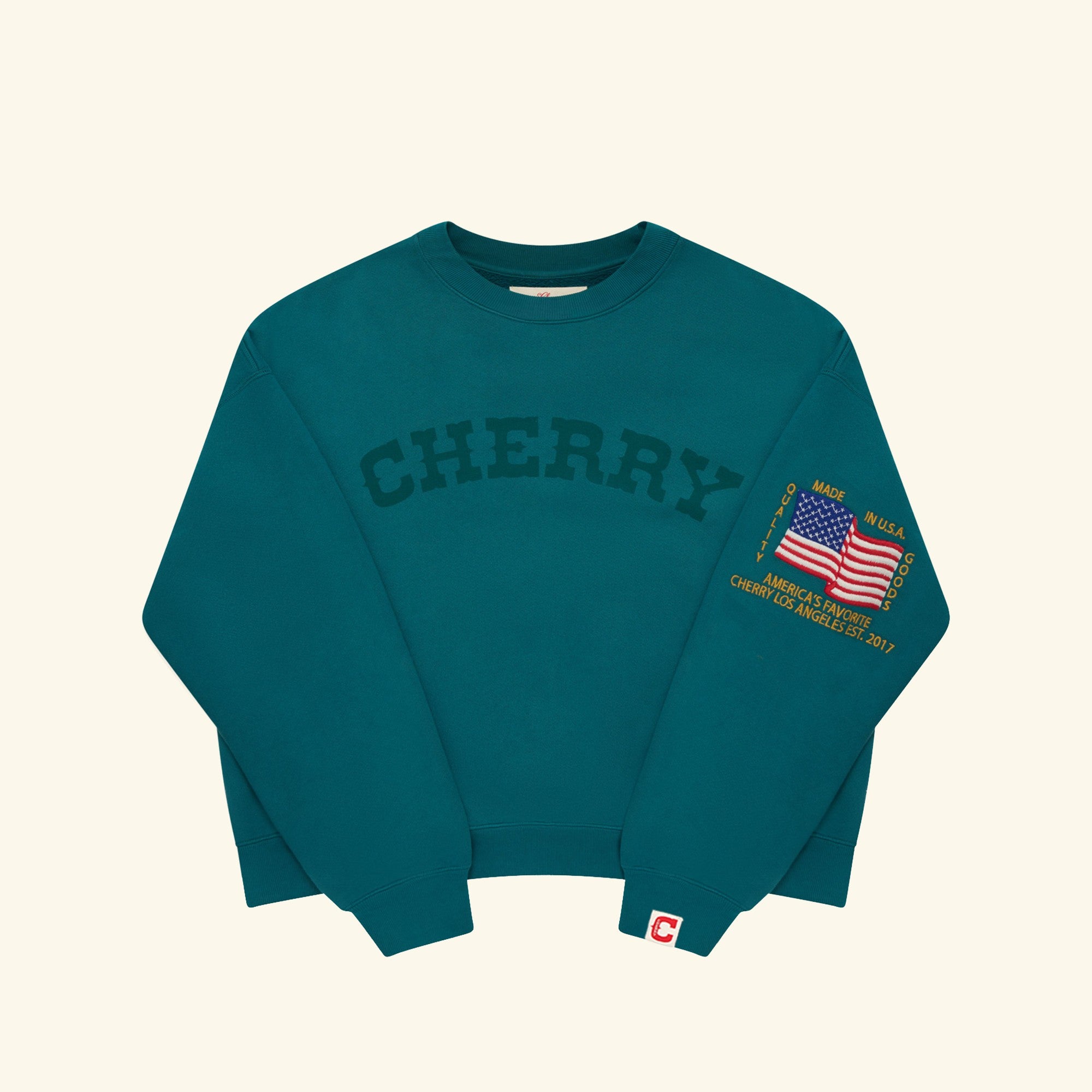 スウェット CHERRY LOS ANGELES LOGO CREWNECK America's Favorite Crewneck (Emerald) – CHERRY LA