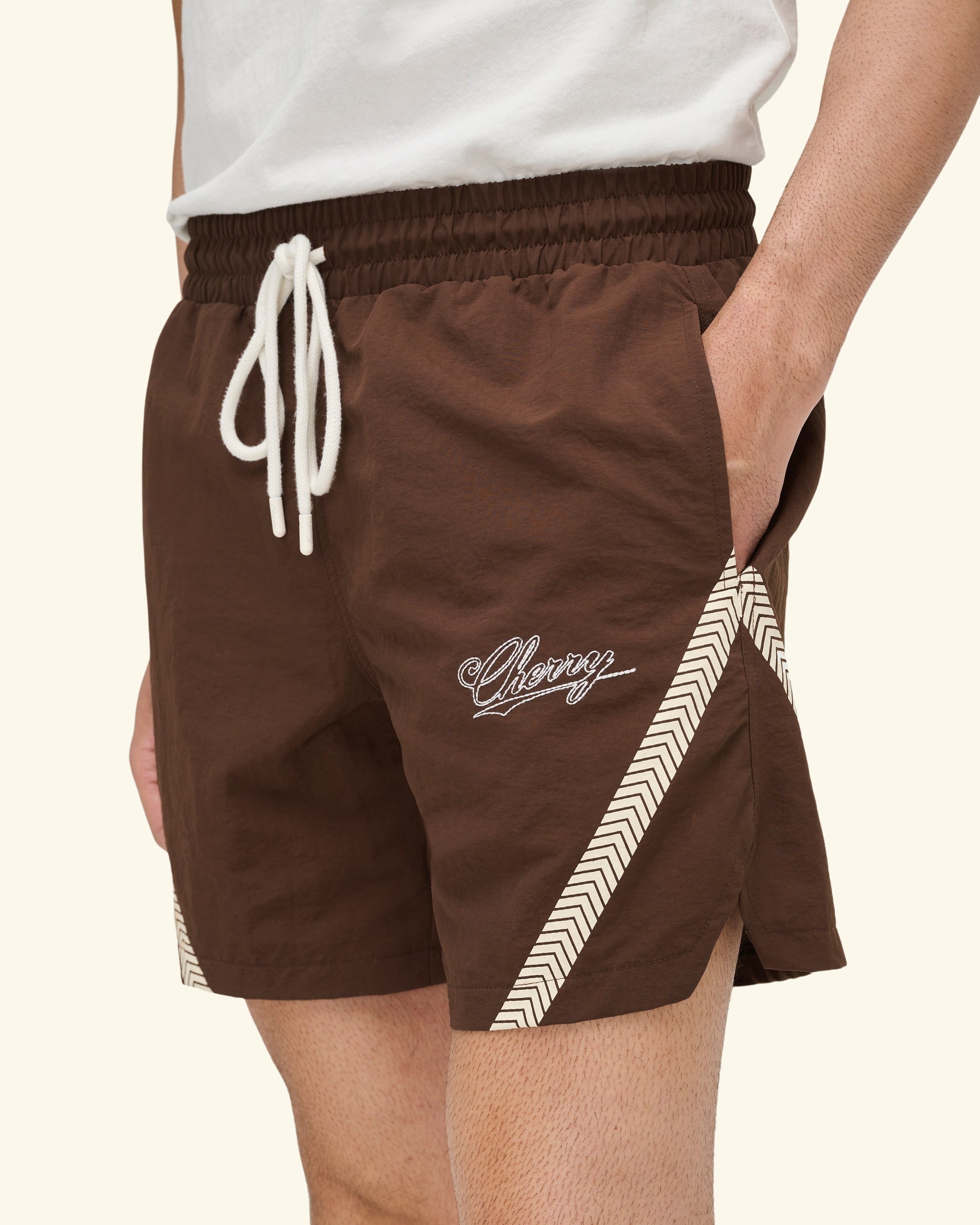 Nylon Running Short (Brown)