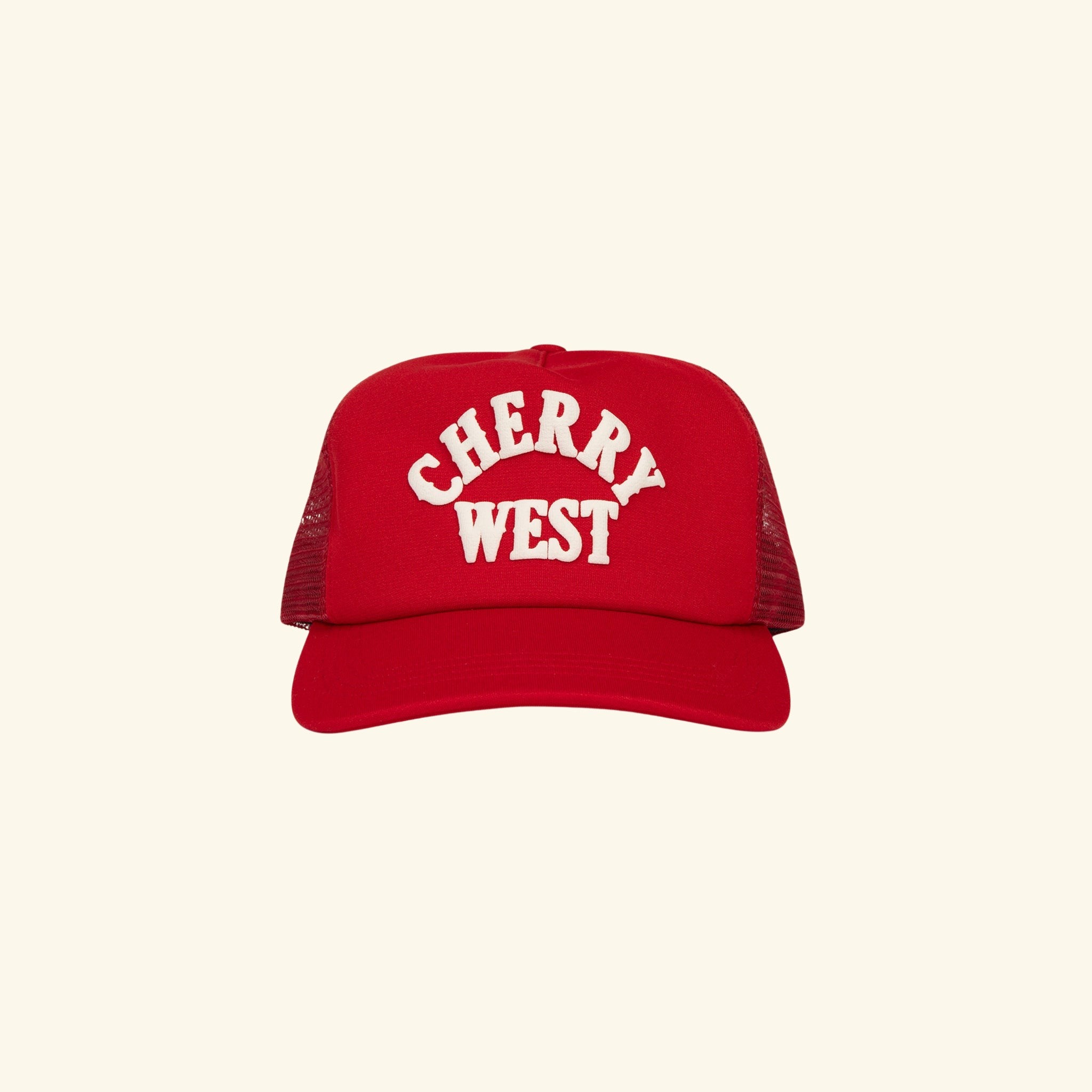 Cherry West Mesh Trucker (Red)