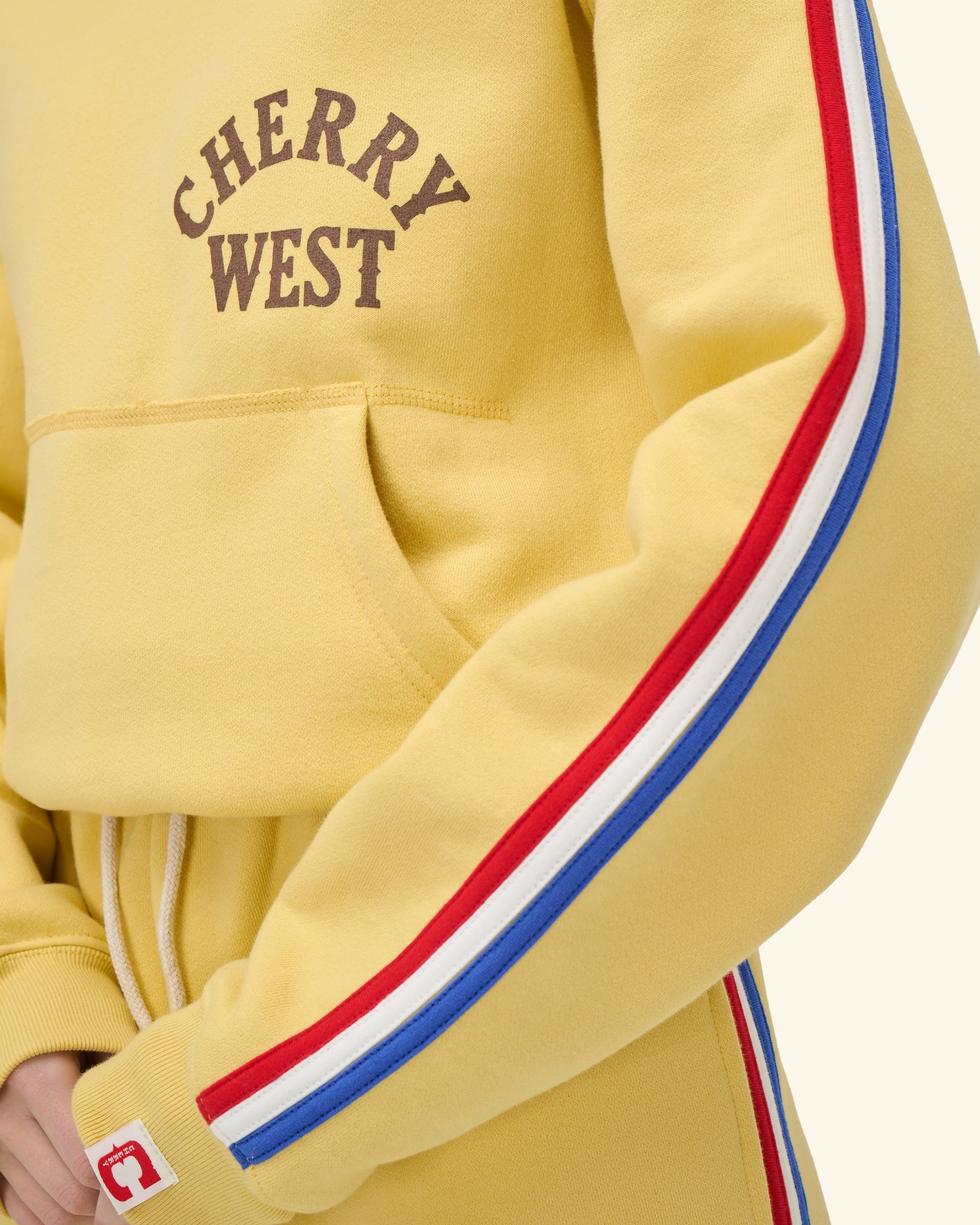 Striped Applique Hoodie (Butter)