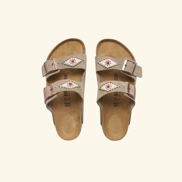 Studded Arizona Birkenstock (Taupe) – CHERRY LA
