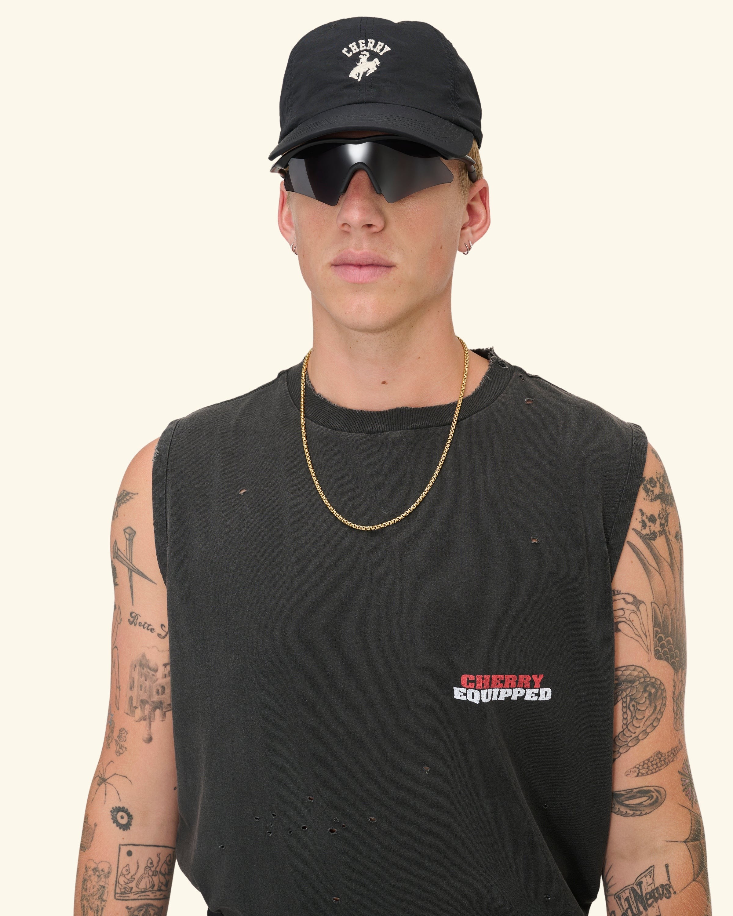 Western Tennis Hat (Black)