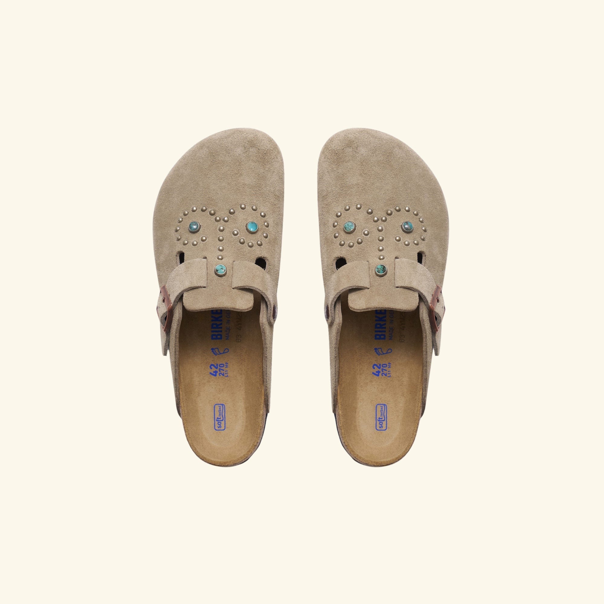 Studded Boston Birkenstock (Taupe)