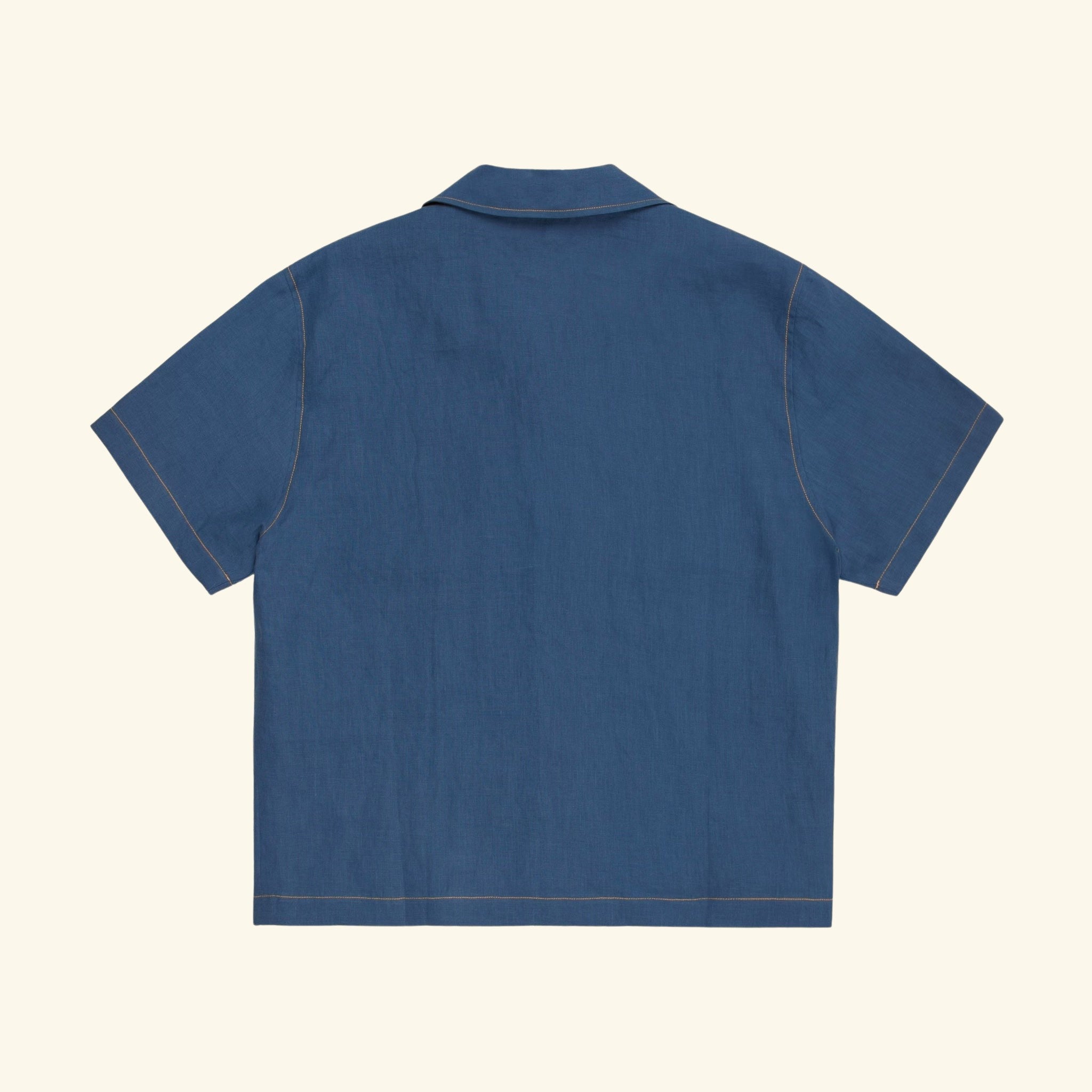 Linen Vacation Shirt (Faded Blue)