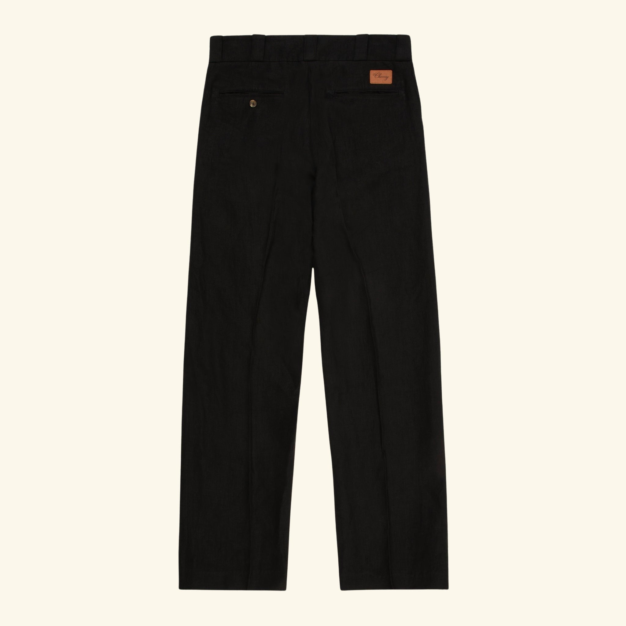 Linen Western Chino Pants (Black)