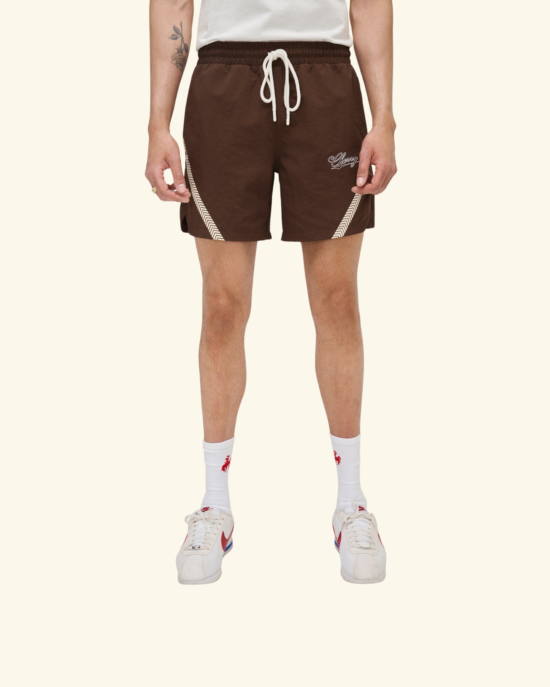 Nylon Running Short (Brown)