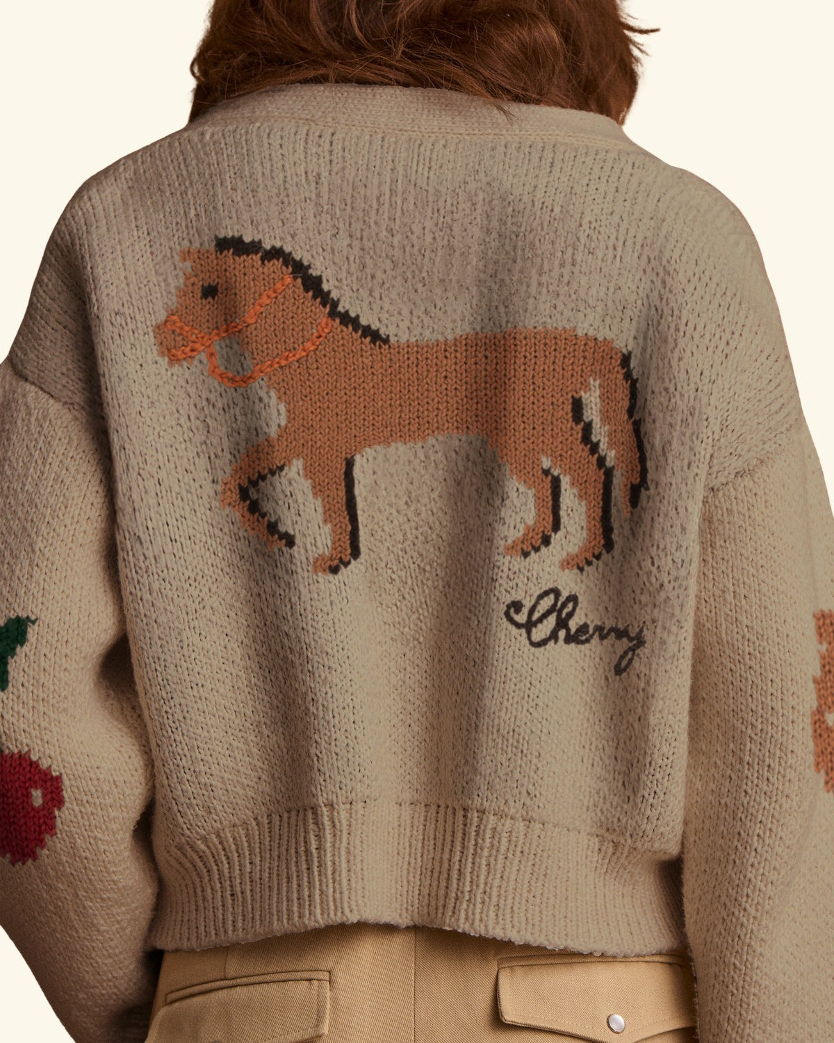 Cropped Stables Cardigan (Heather Oat)