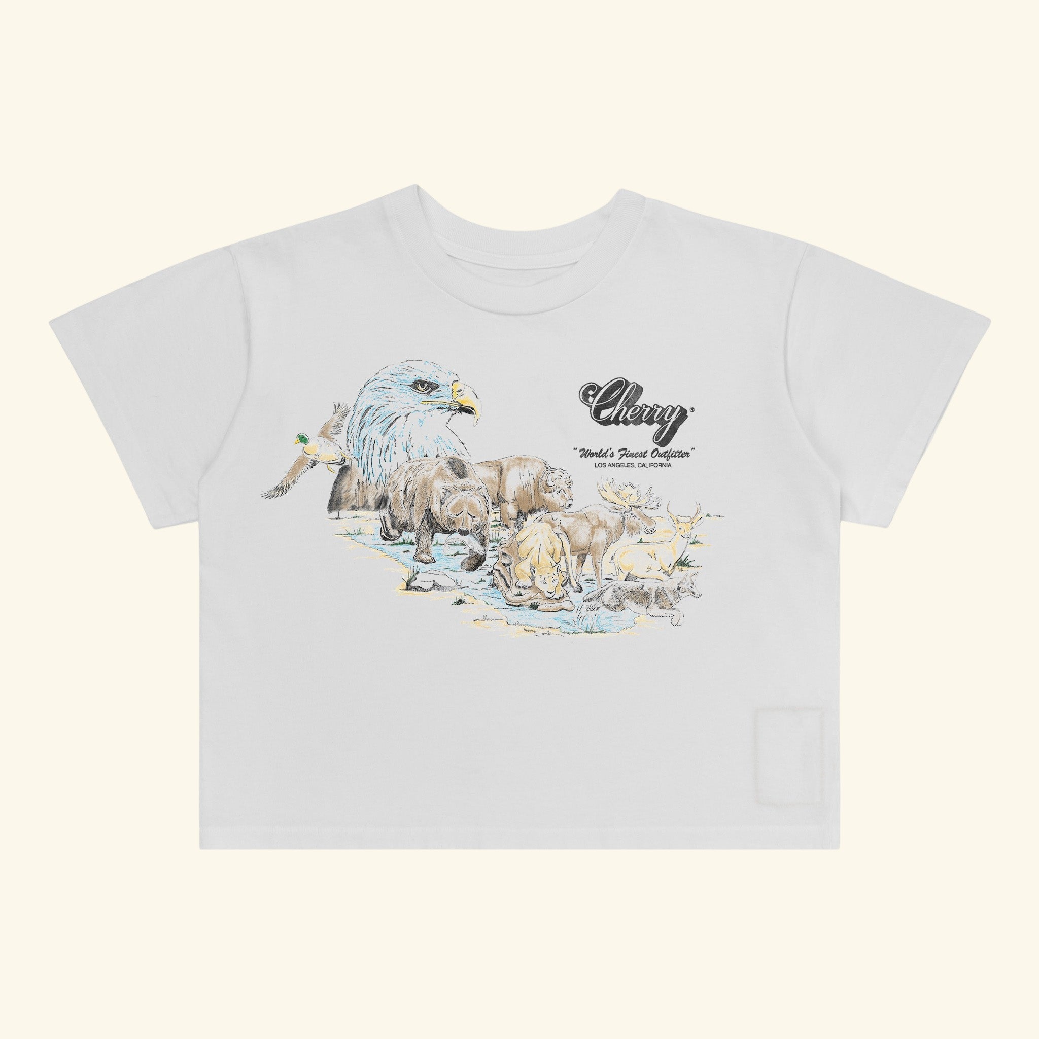 Wilderness Boxy Baby Tee (White)
