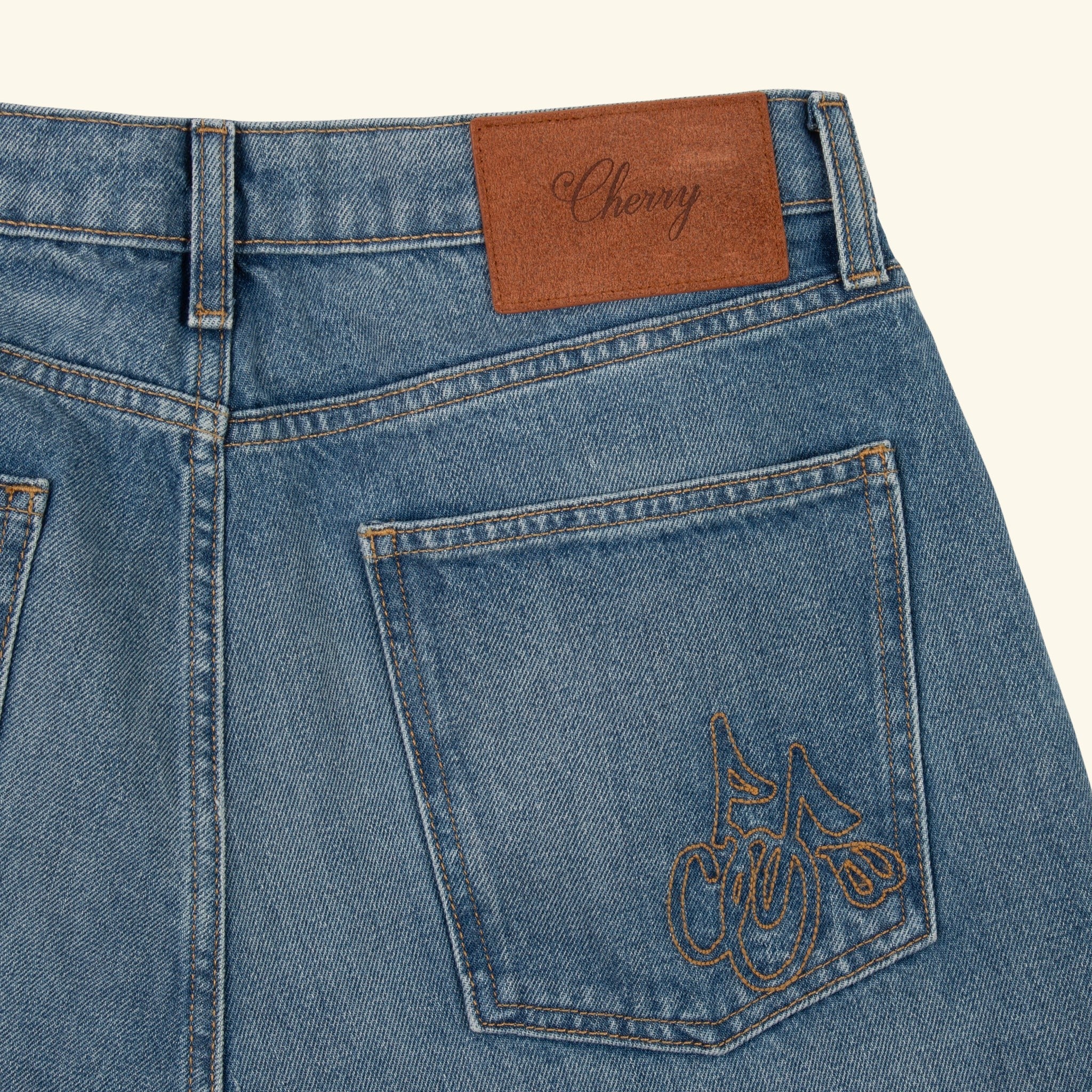 Wide Medium Cowboy Wash Jeans