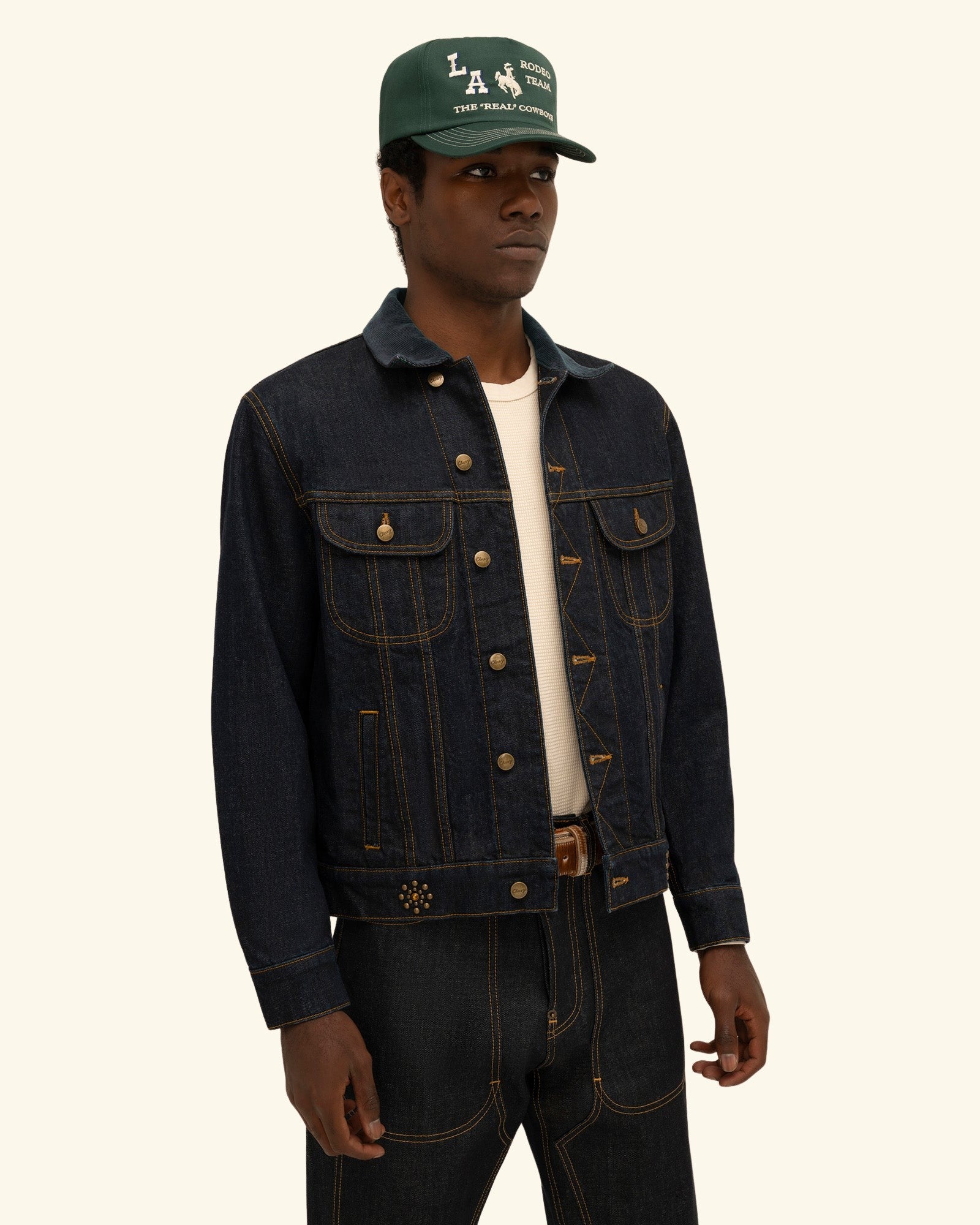 Studded Denim Trucker Jacket