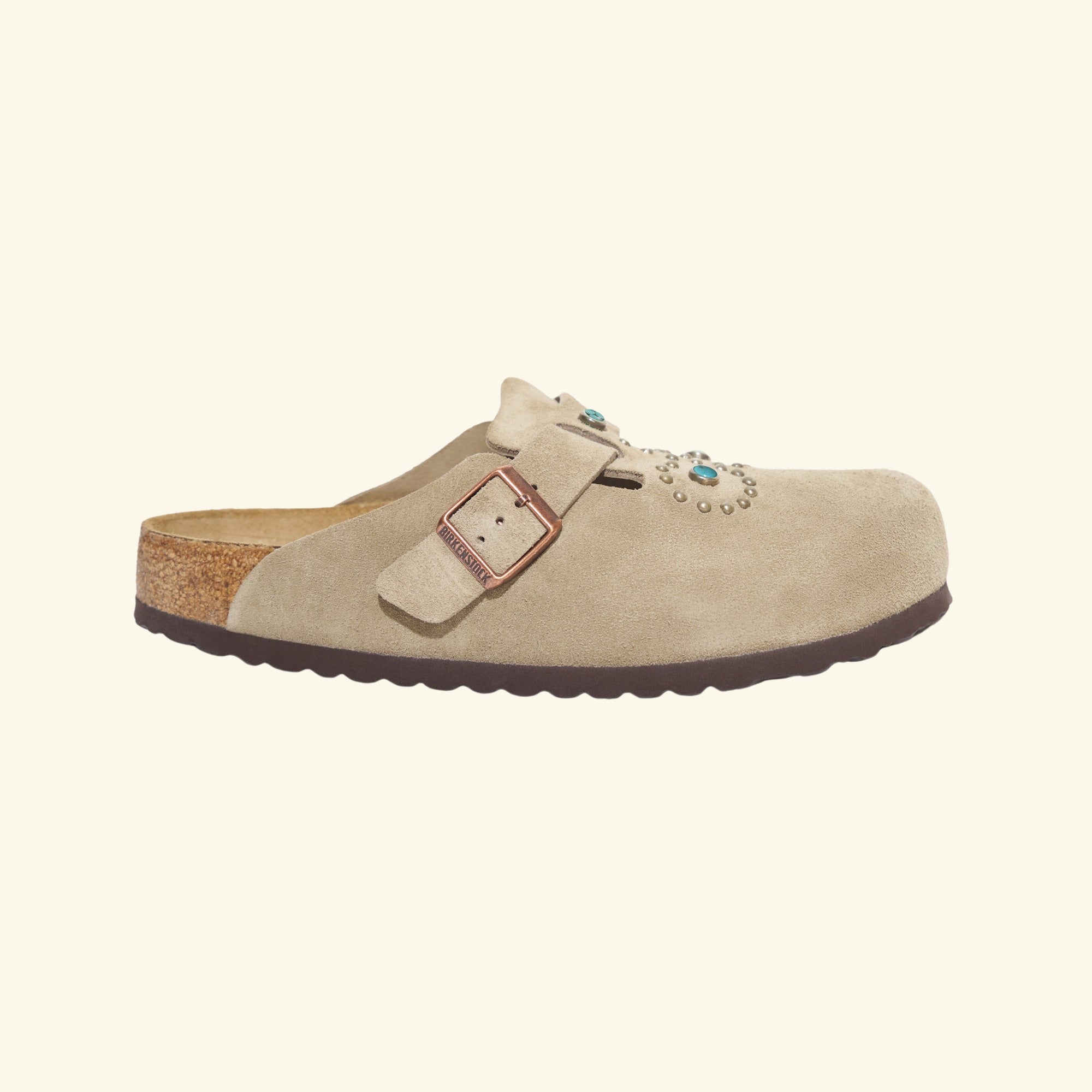 Studded Boston Birkenstock (Taupe)