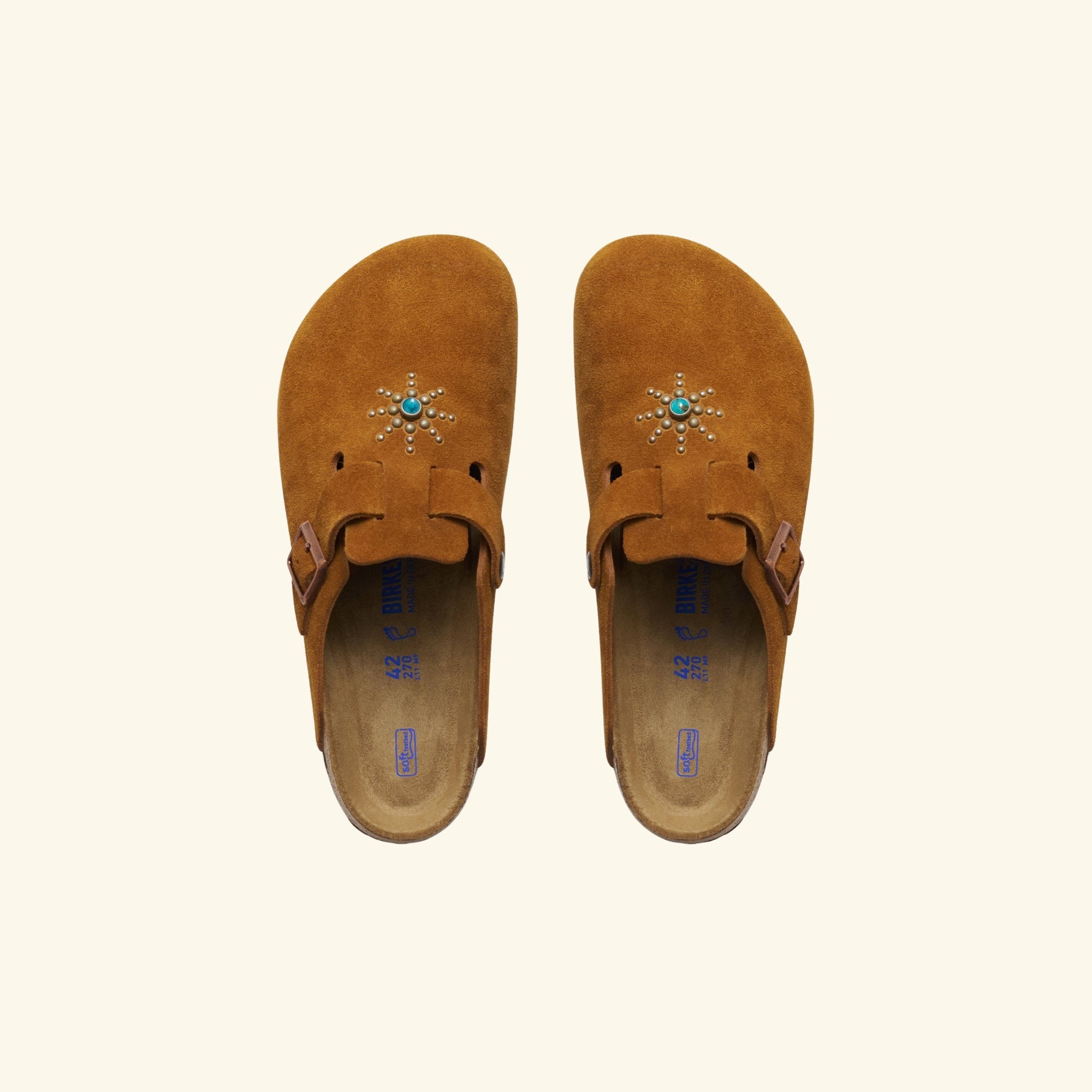 Studded Boston Birkenstock (Mink)