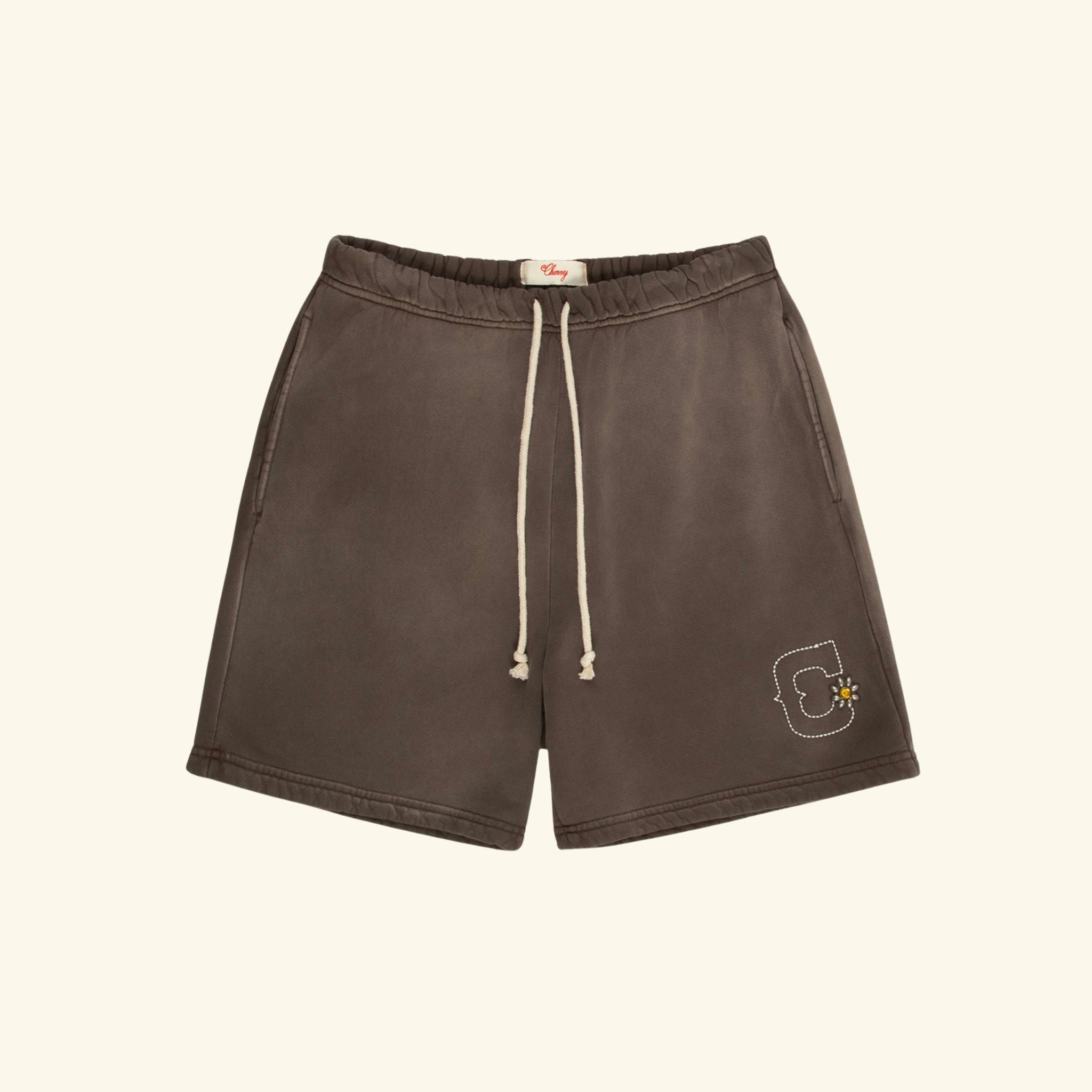 Studded Sweatshorts (Vintage Brown)
