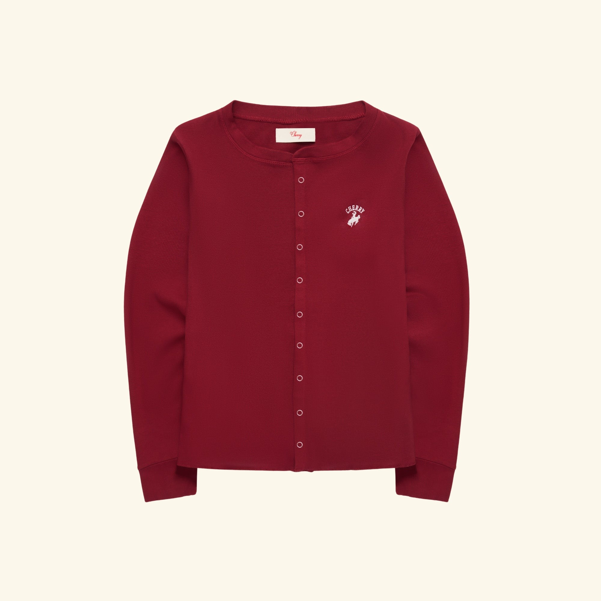 Women's Ribbed Cardigan (Red)