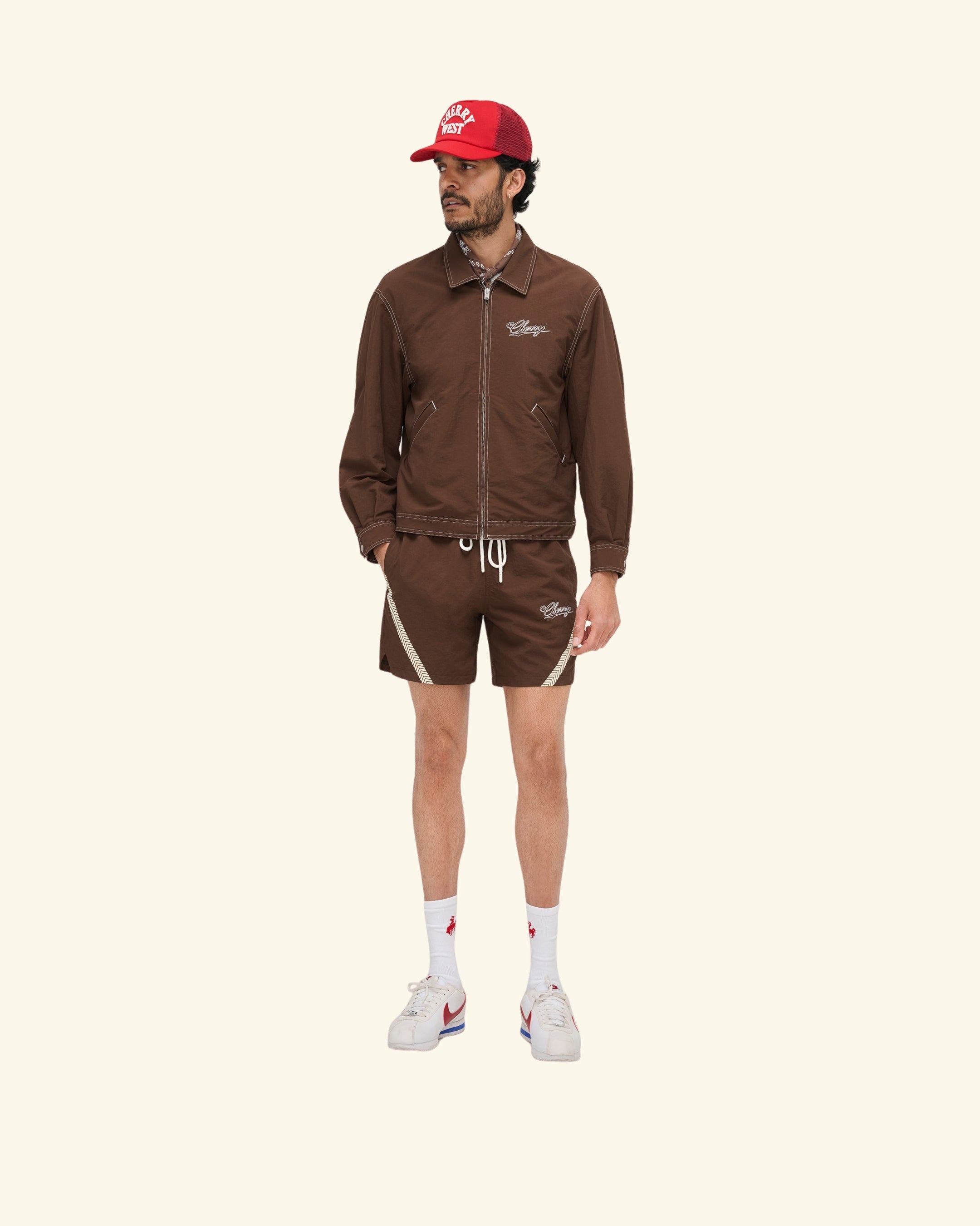Nylon Running Jacket (Brown)