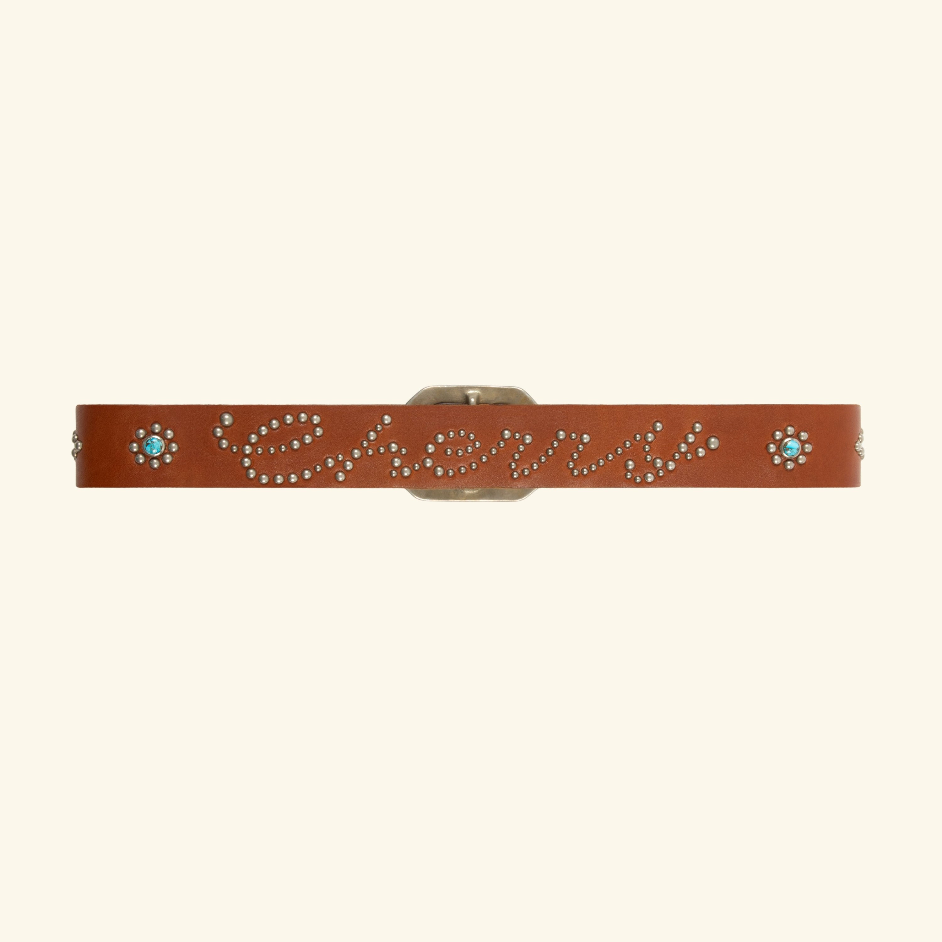 Cherry Studded Leather Belt
