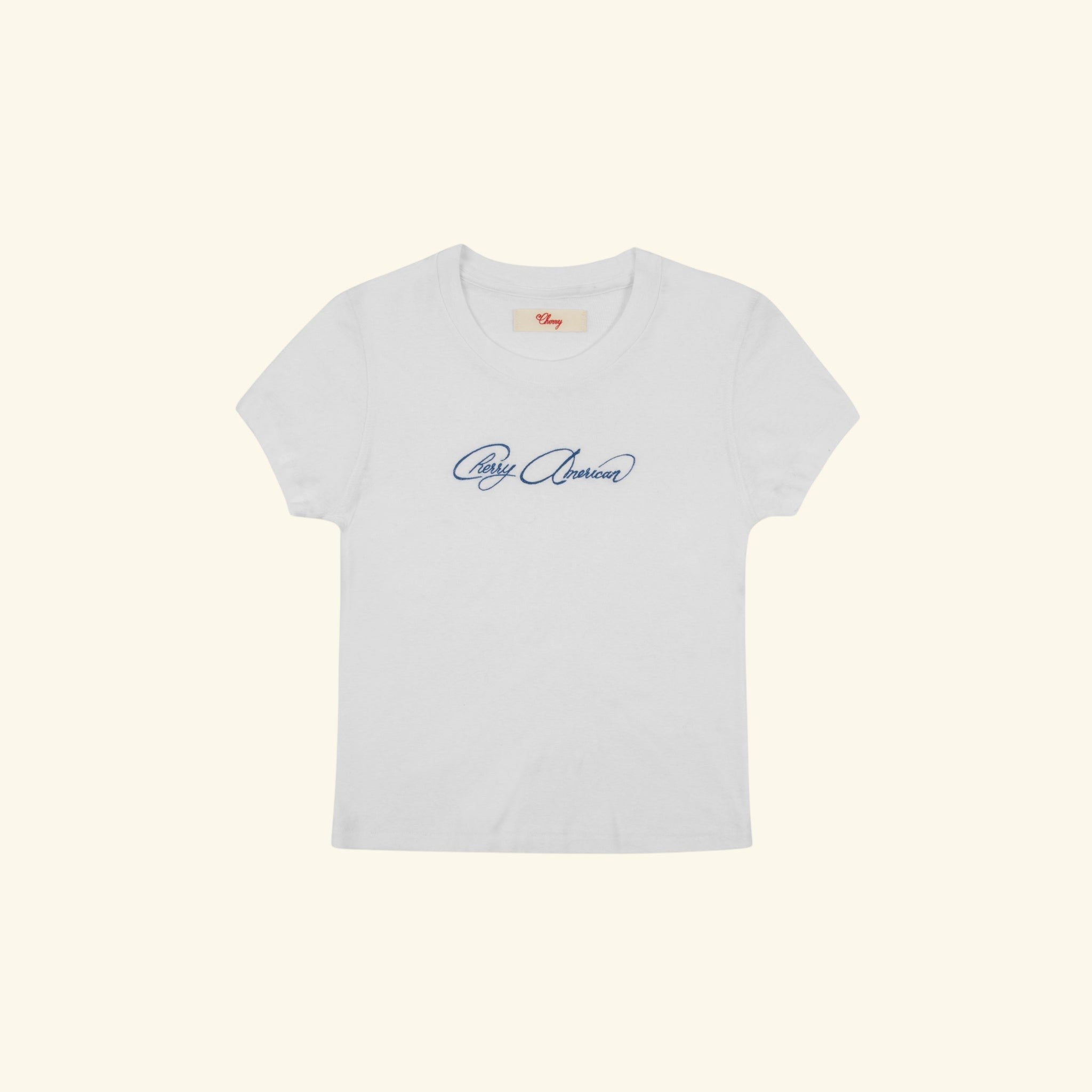 Cherry American Baby Tee (Vintage White)