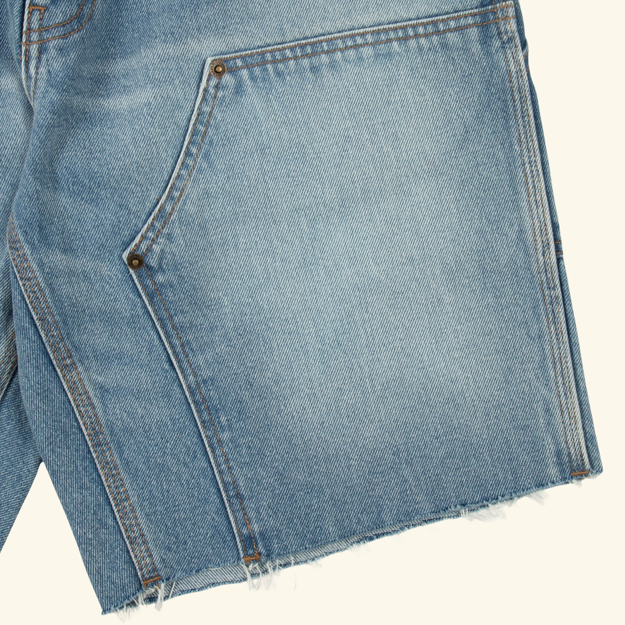 Denim Double Knee Shorts